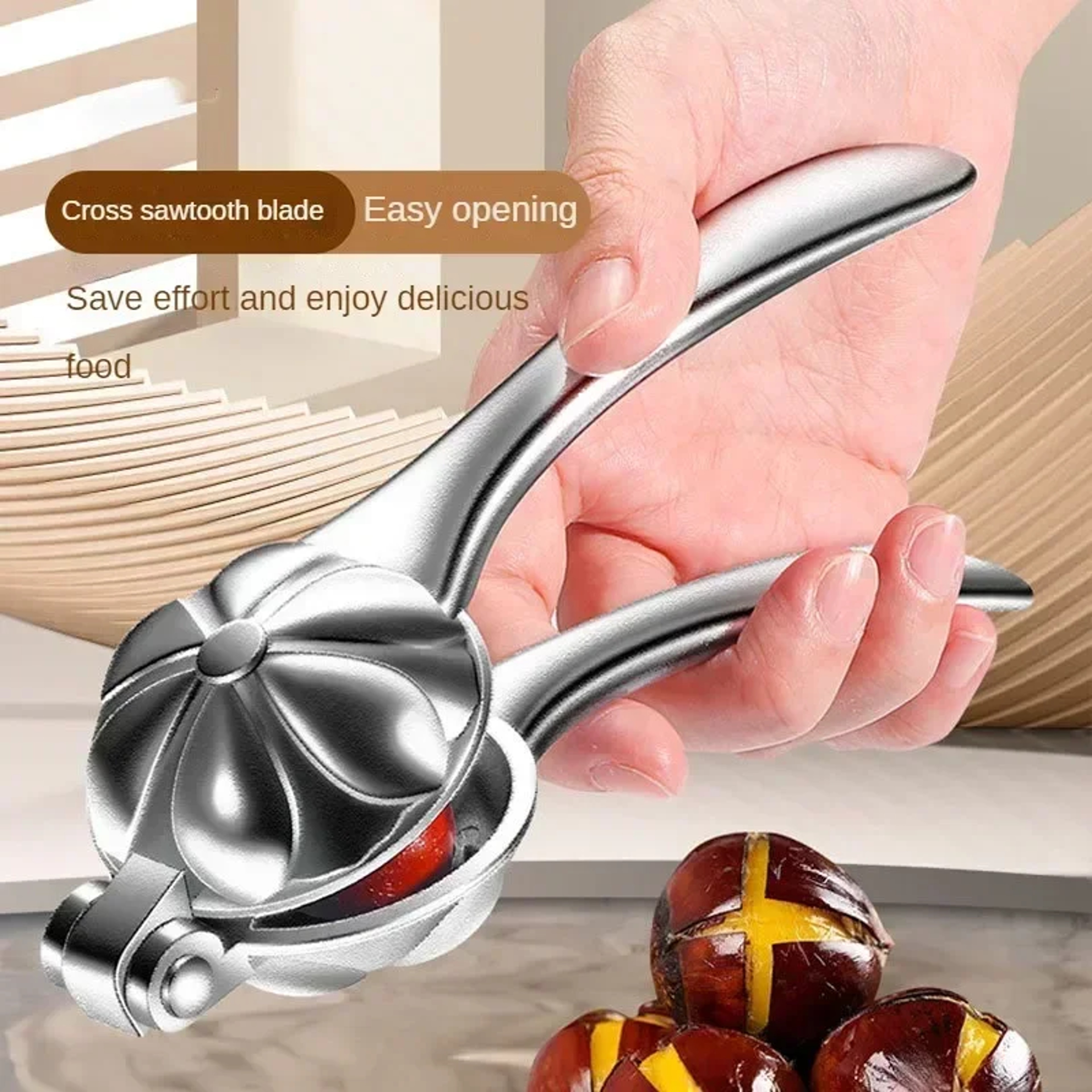 Chestnut Master Stainless Steel Chestnut Cutter  Nut Cracker Tool 1