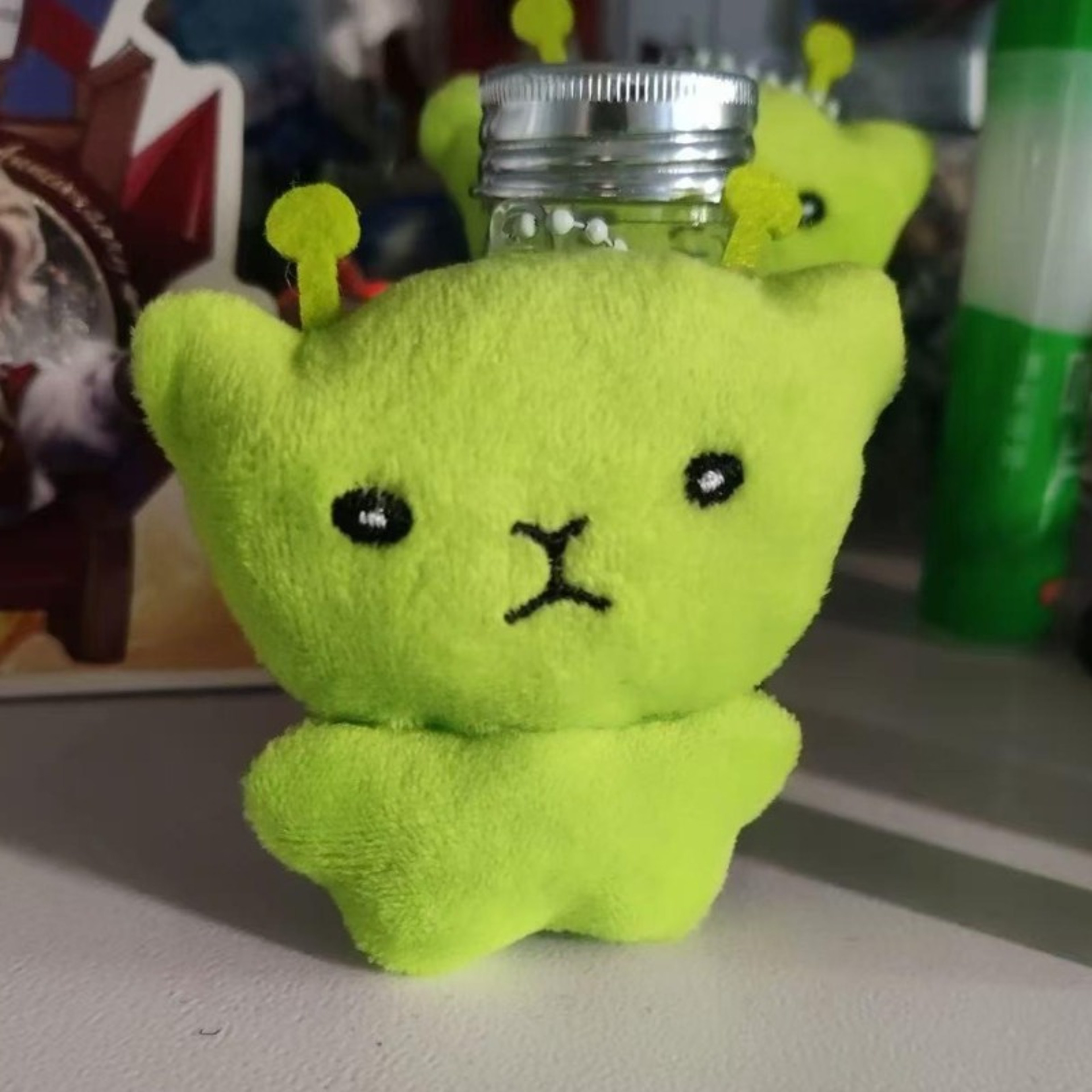 Galaxy Alien Cat Plush Keychain Cute Kawaii Bag Charm For Backpacks Handbags  Gifts 1