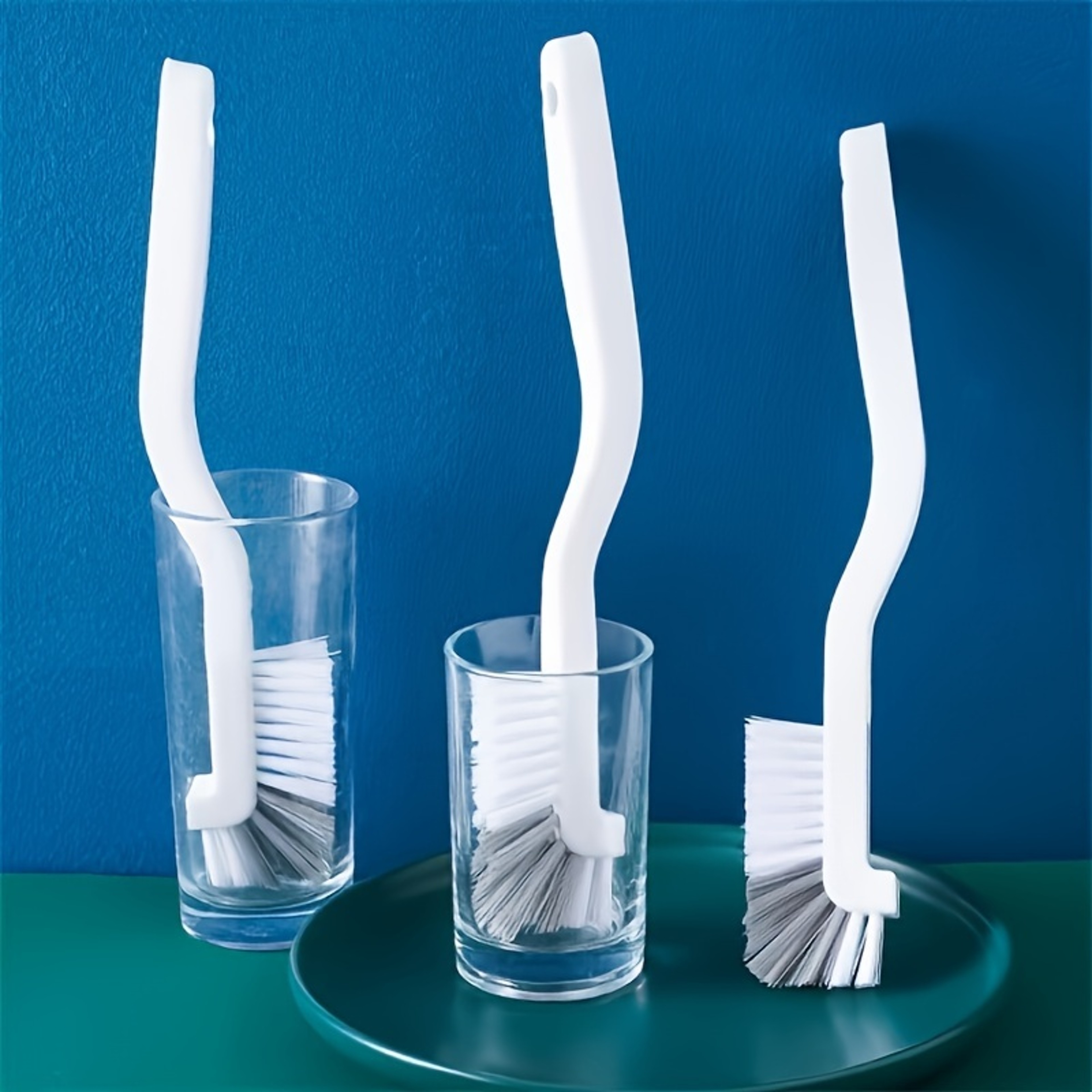 Long Handle Kitchen Scrub Brush with Stiff Bristles for Sink, Dishes, Crevices & Window Tracks – view 2