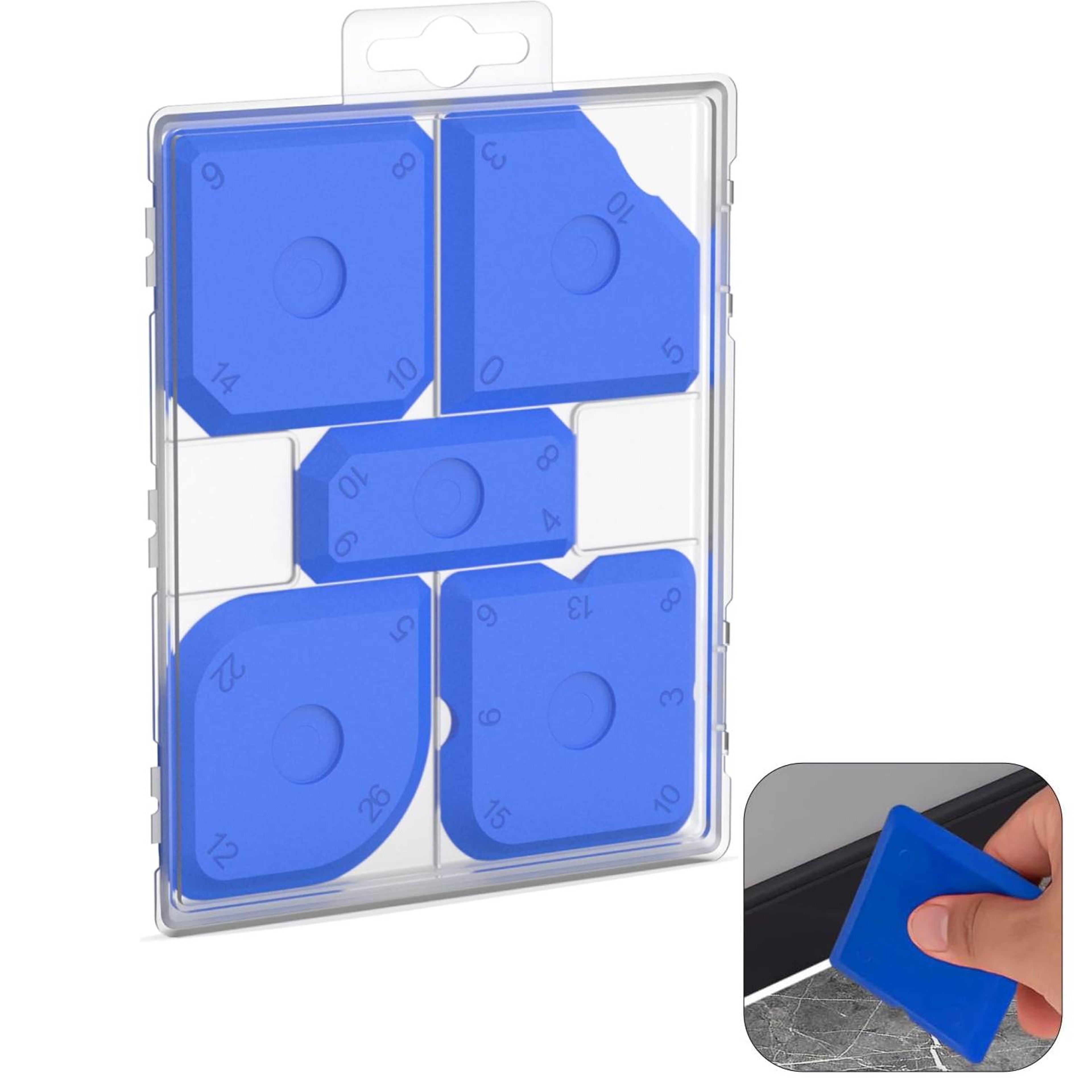 Silicone Caulking Tools Kit with Storage Box for Smooth Professional Sealant Finishing – view 1