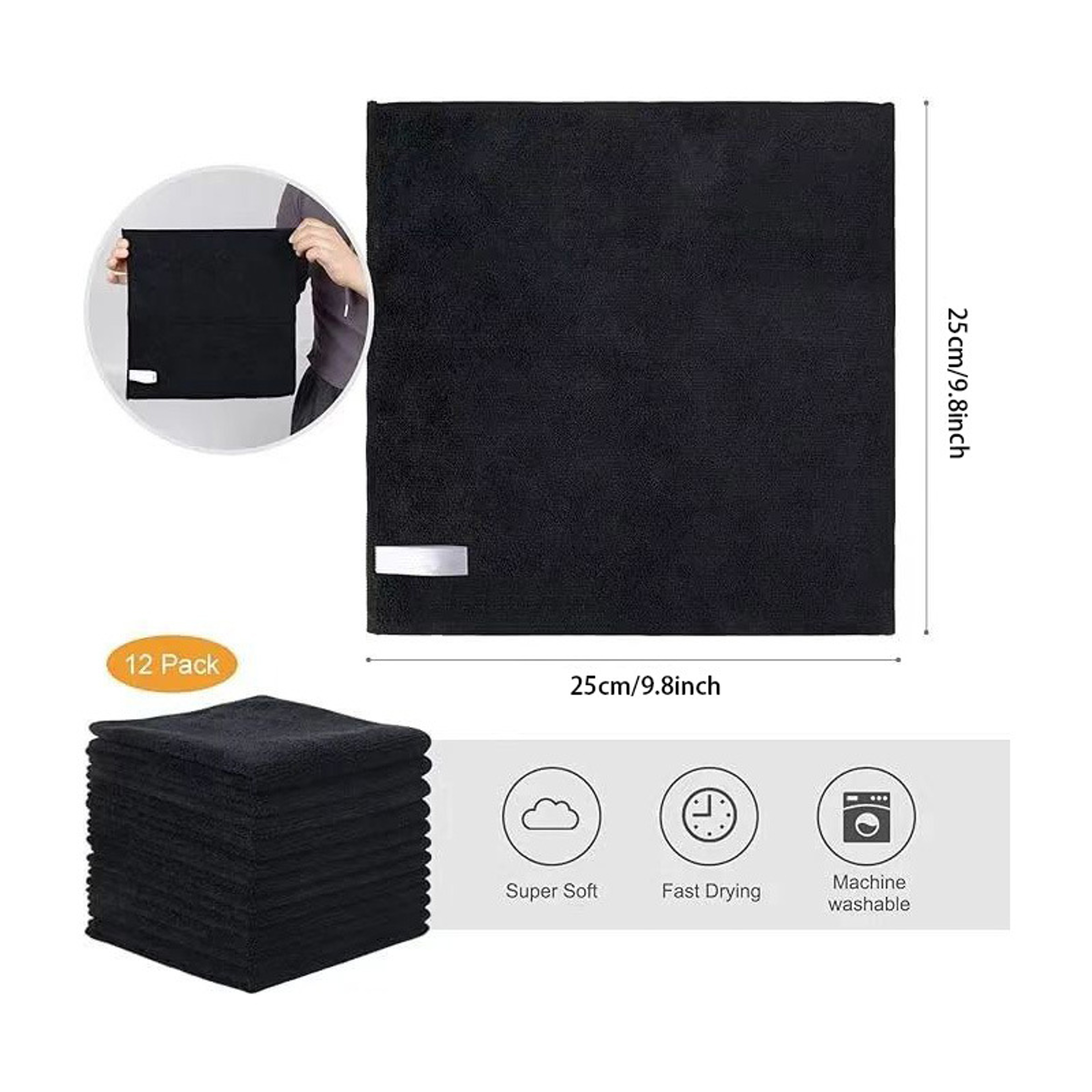 Microfiber Cleaning Cloth Set  Ultra Soft Car Wash Towel & Multi Purpose Absorbent Cleaning Towels – view 5