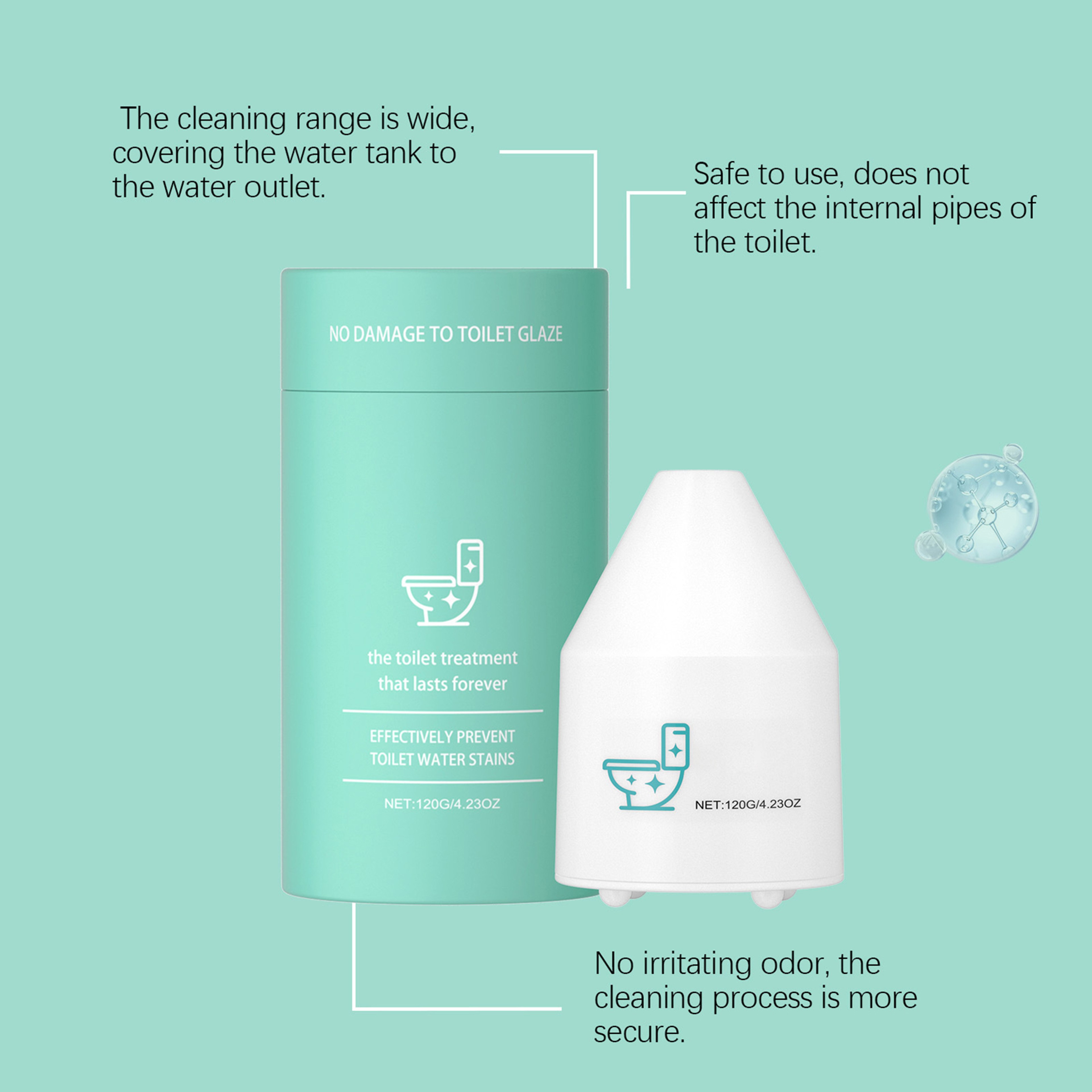 JUE FISH Toilet Tank Cleaning Tablets Long Lasting Automatic Toilet Cleaner & Freshener – view 4