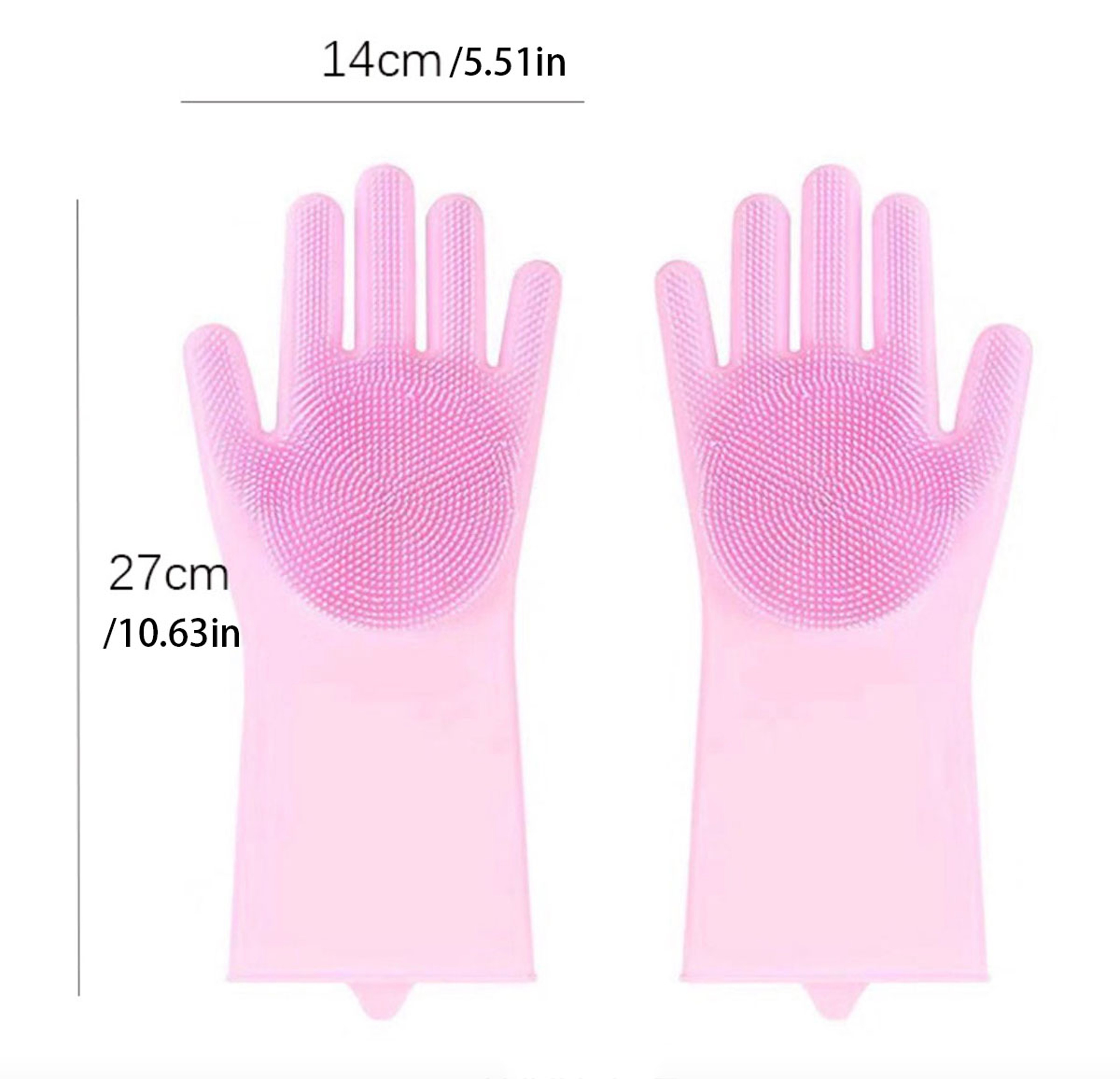 Magic Silicone Dishwashing Gloves with Built-In Scrubber for Fast Kitchen and Household Cleaning – view 6