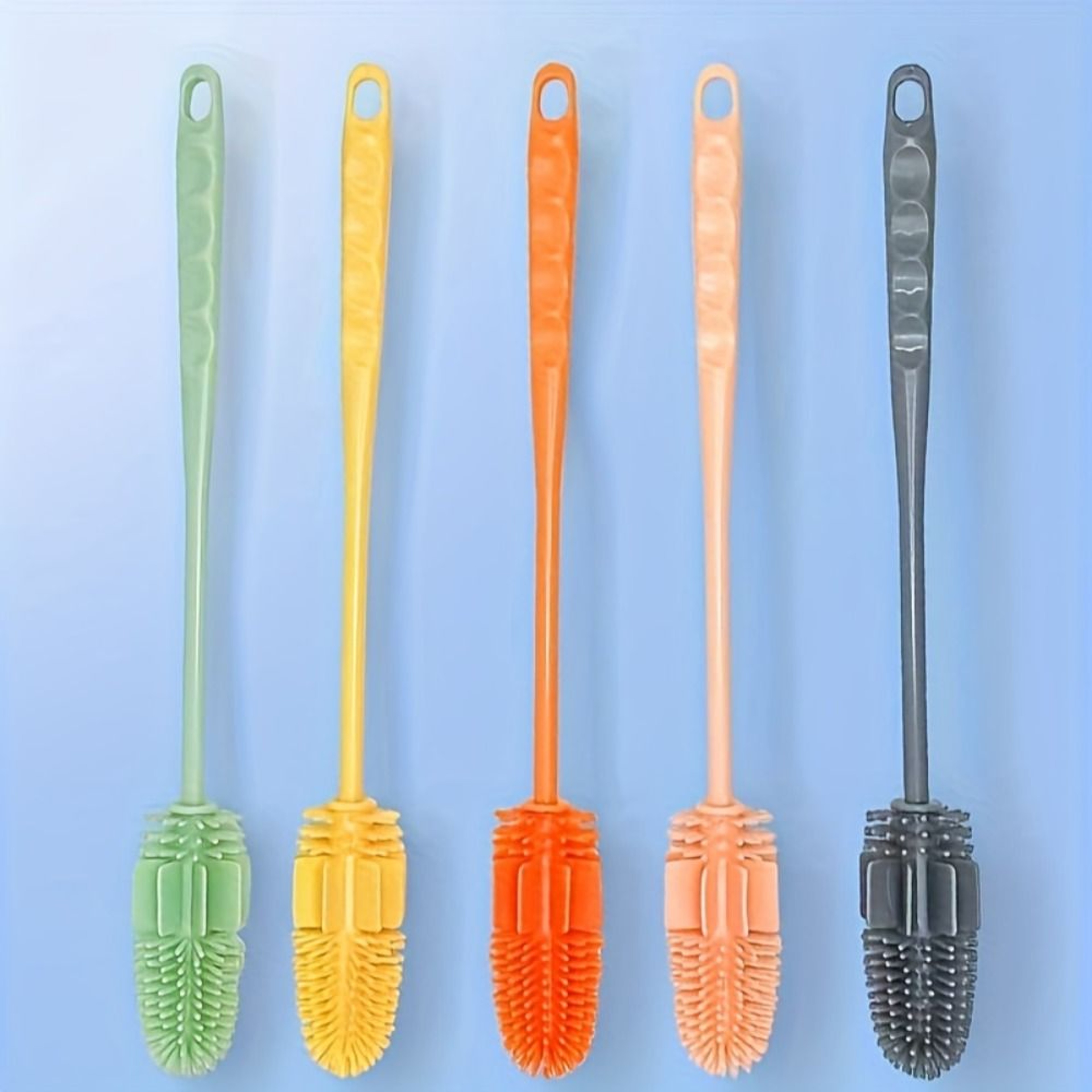 Silicone Bottle Brush with Long Handle for Deep Cleaning Water Bottles & Cups – view 1
