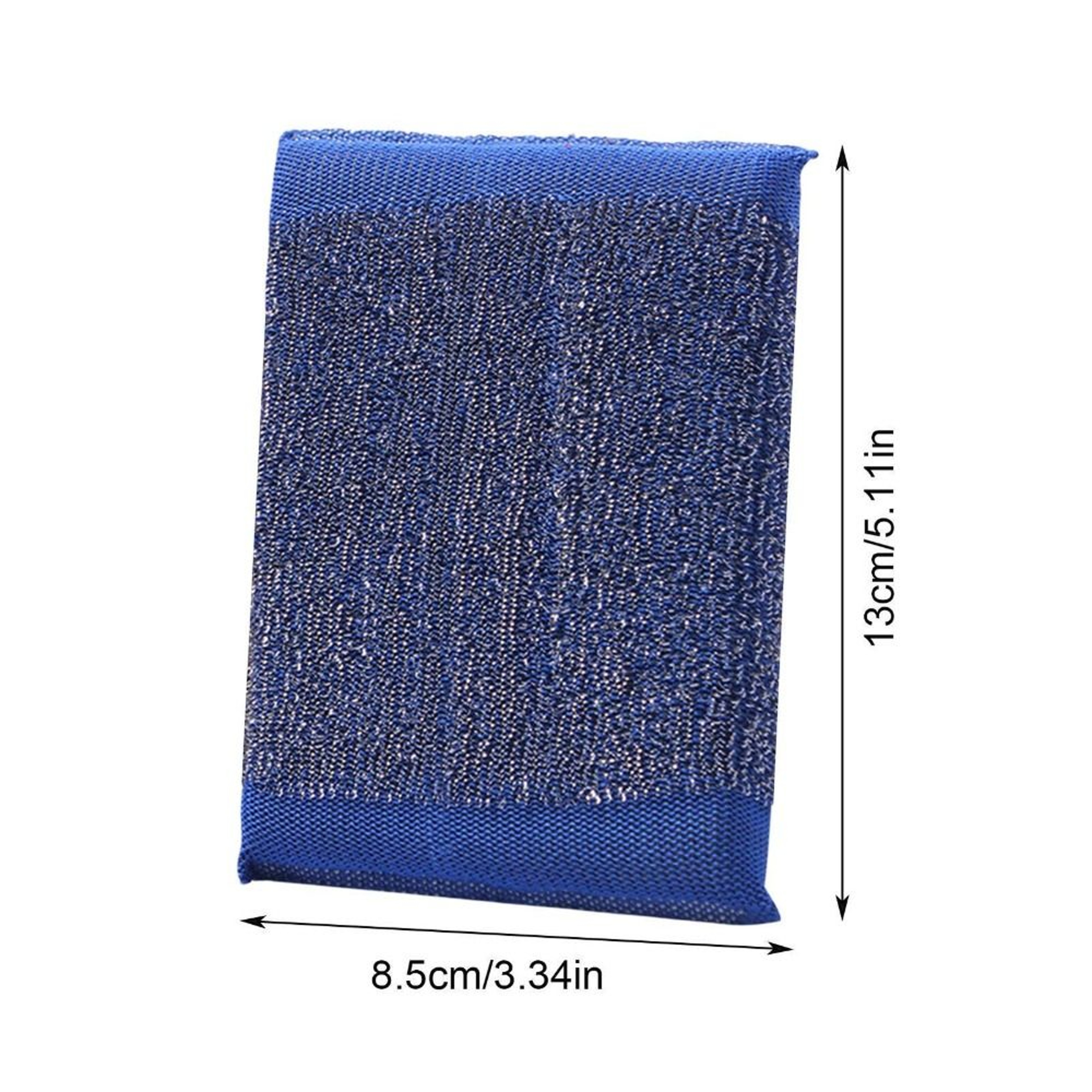 Non Scratch Dish Sponge Reusable Stainless Steel Scrub Sponge For Easy Kitchen Cleaning 5