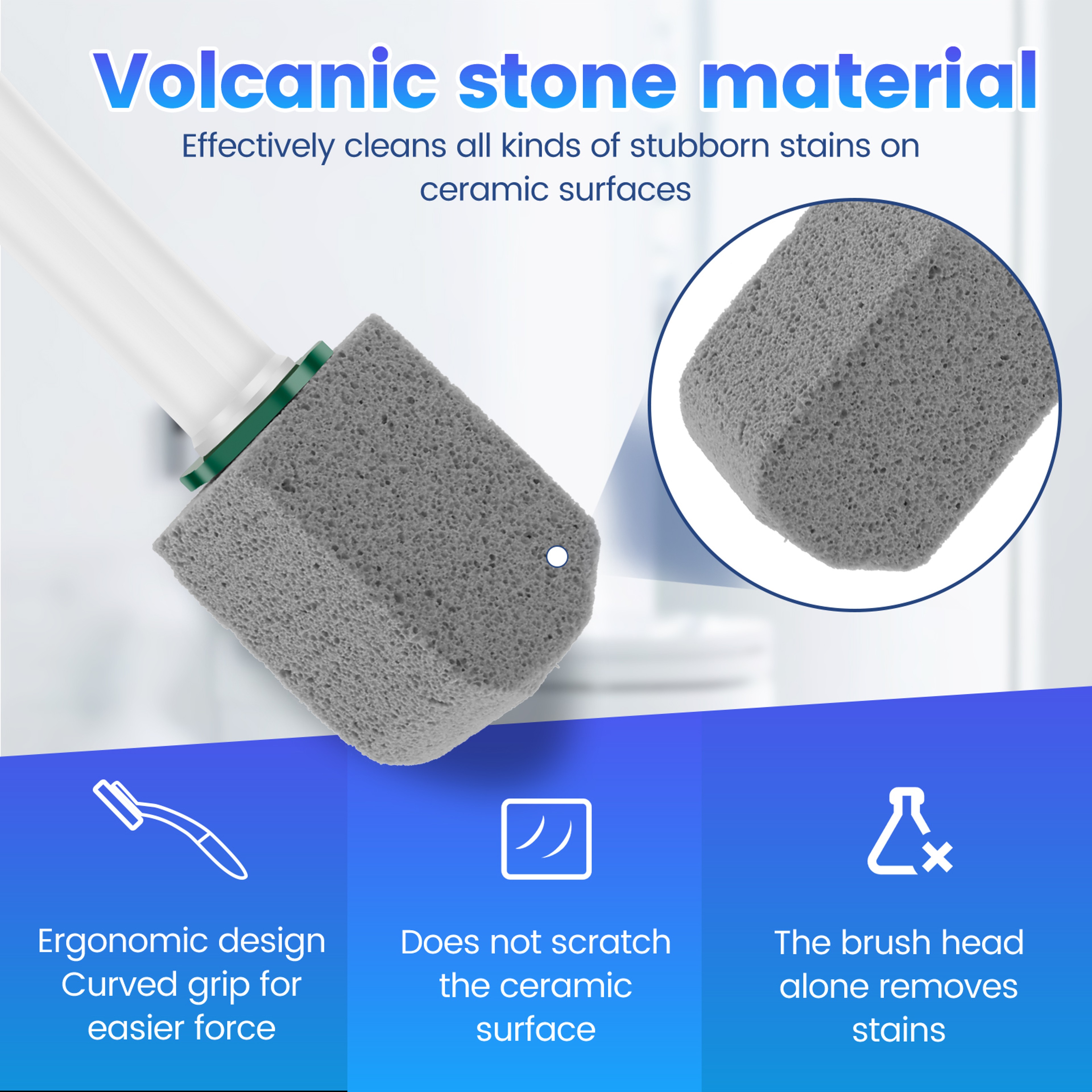 Pumice Stone Toilet Cleaner Sticks for Rust, Hard Water & Toilet Bowl Stain Removal – view 5