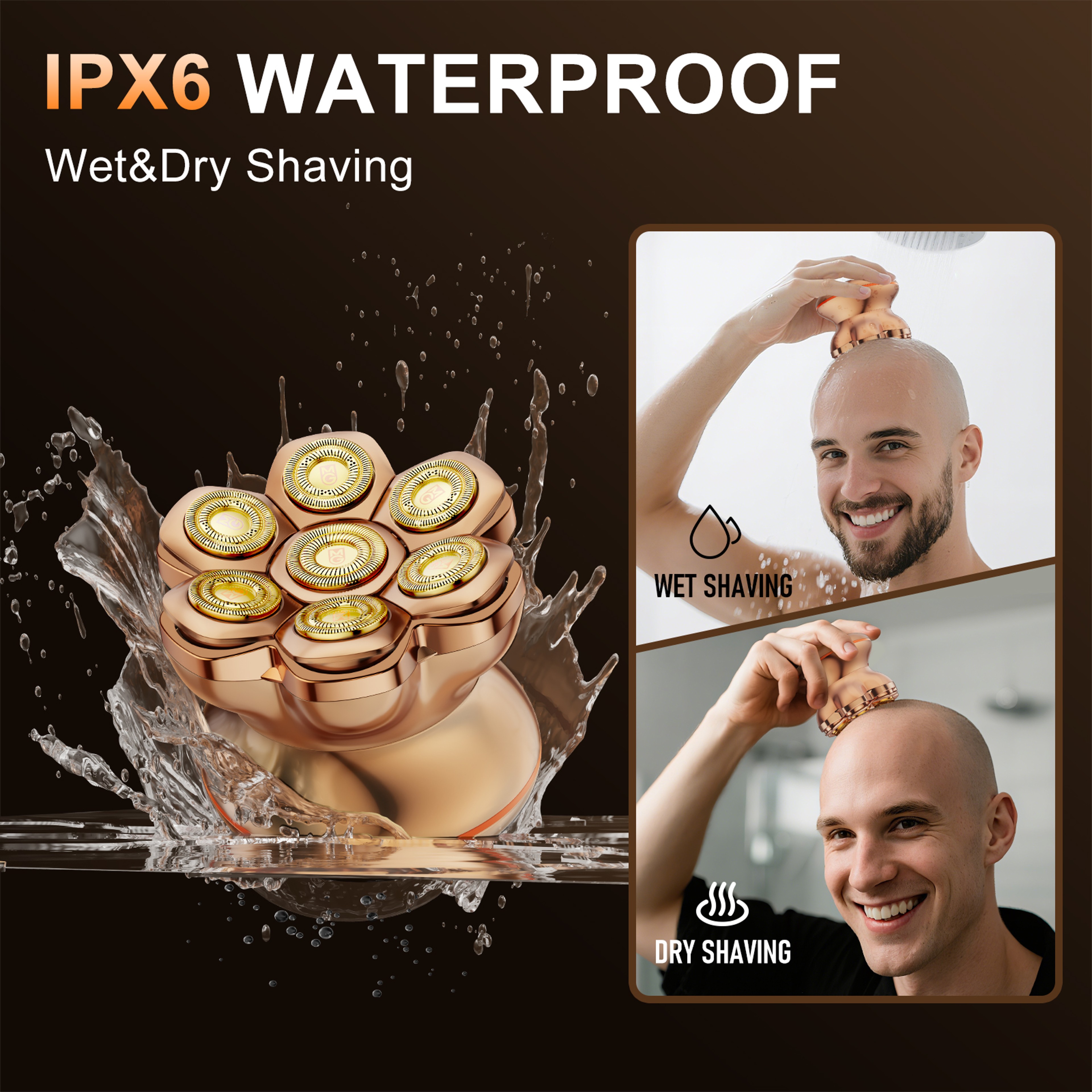 MAXGROOM Head Shaver for Bald Men USB Rechargeable Waterproof Electric Razor – view 5