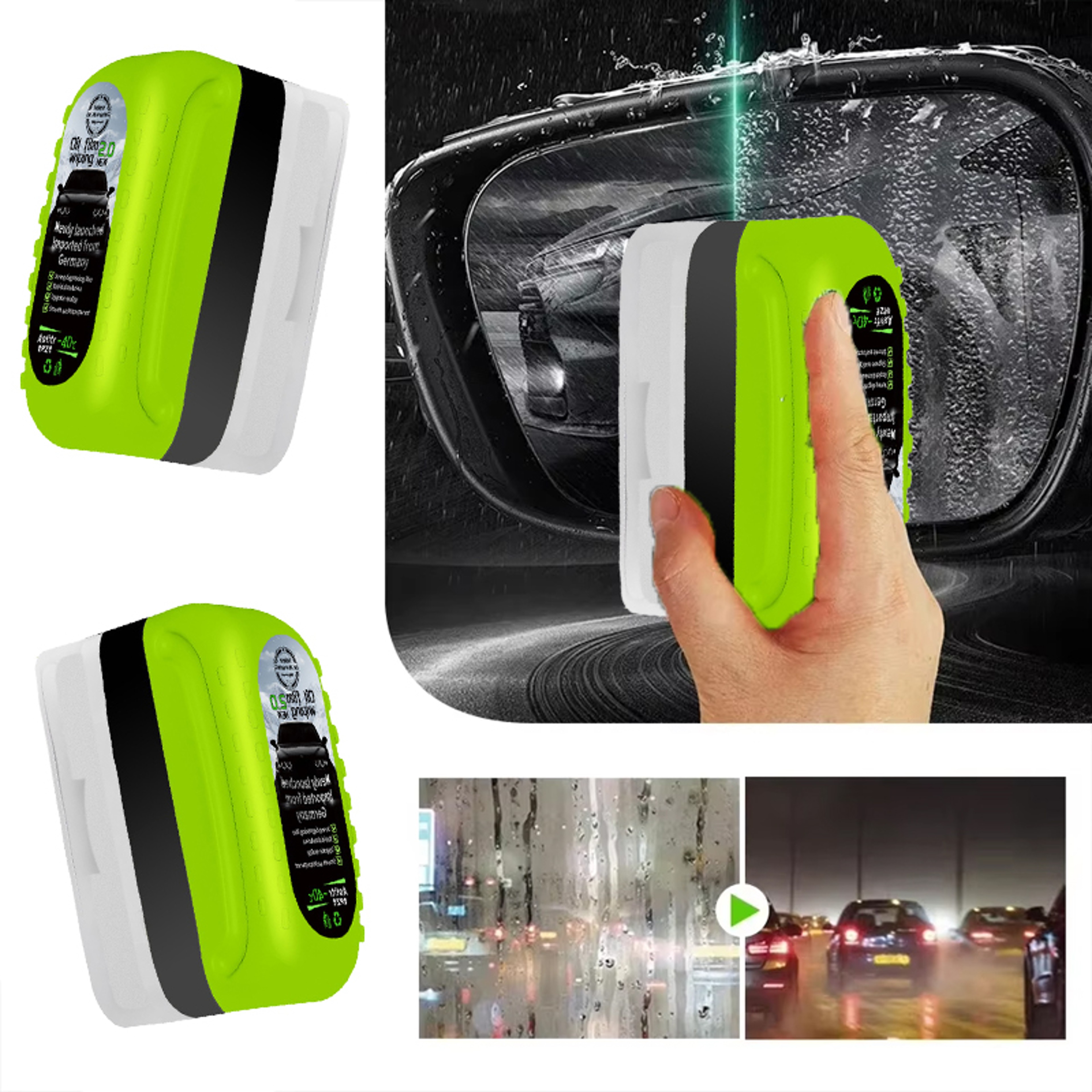 Car Windshield Oil Film Remover Anti Fog Glass Cleaner With Rain Repellent Coating 2