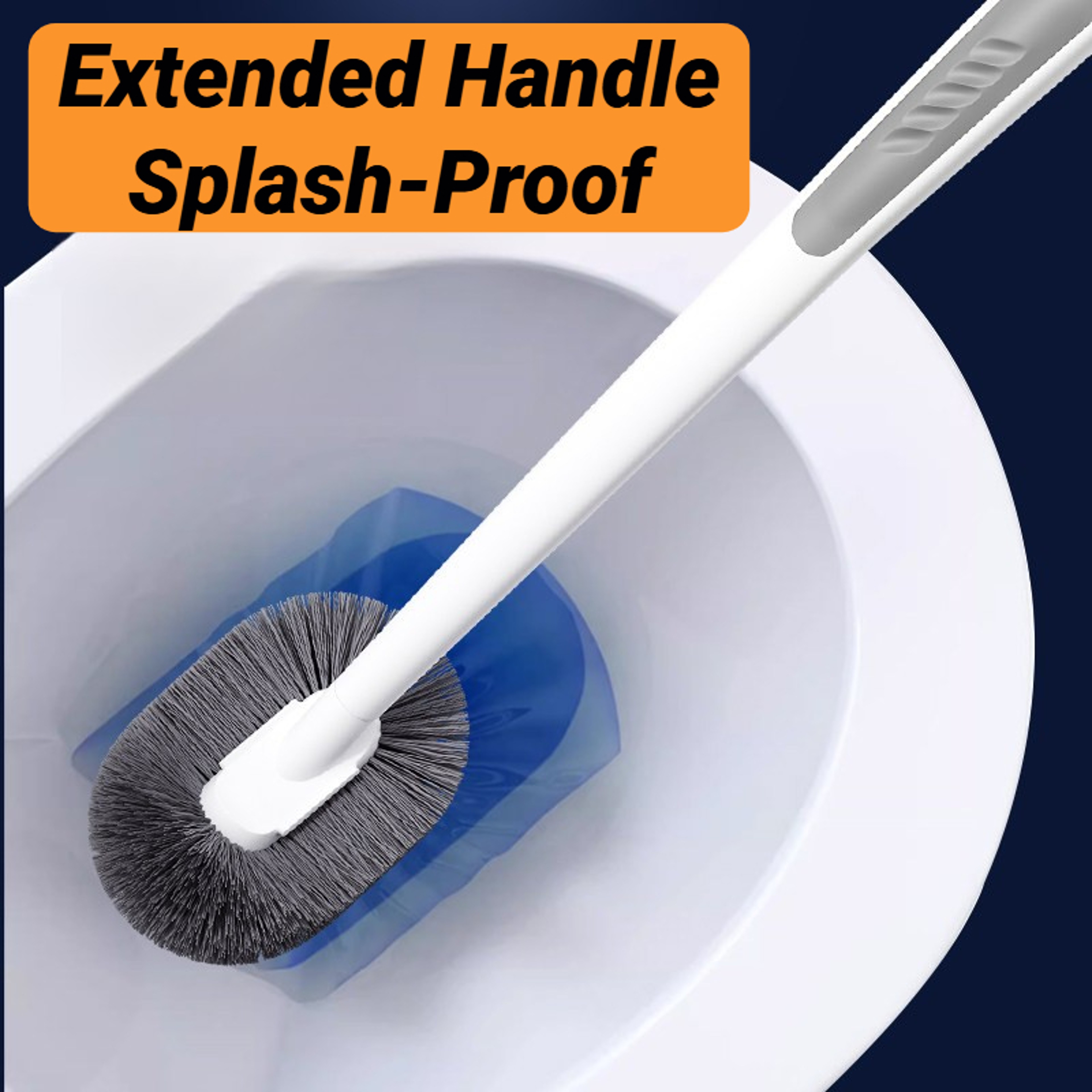 Wall Mounted Toilet Brush with Long Handle Durable Bathroom Cleaning Brush – view 2