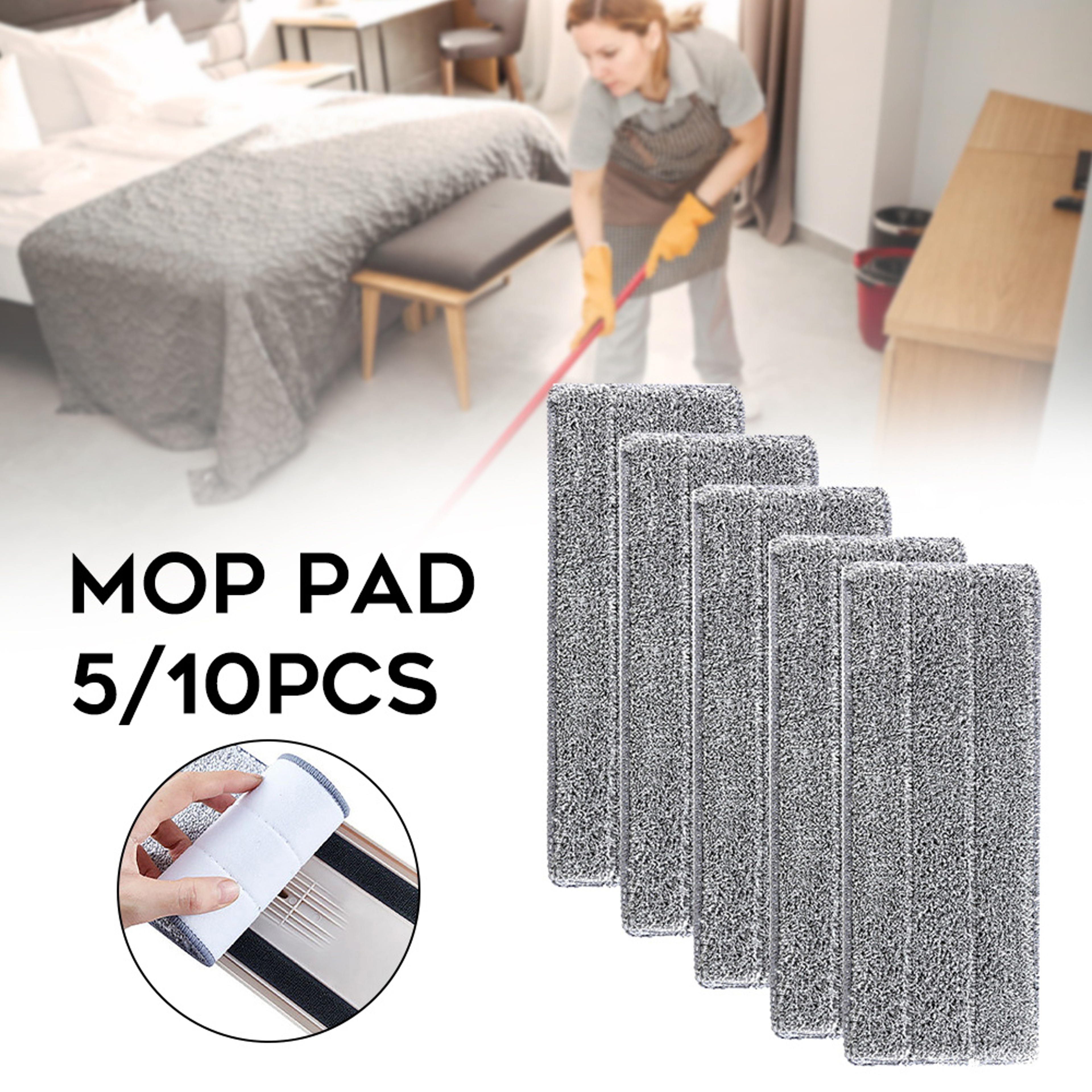 Microfiber Mop Replacement Head Reusable Flat Mop Refill Pad For Hands Free Floor Cleaning 3
