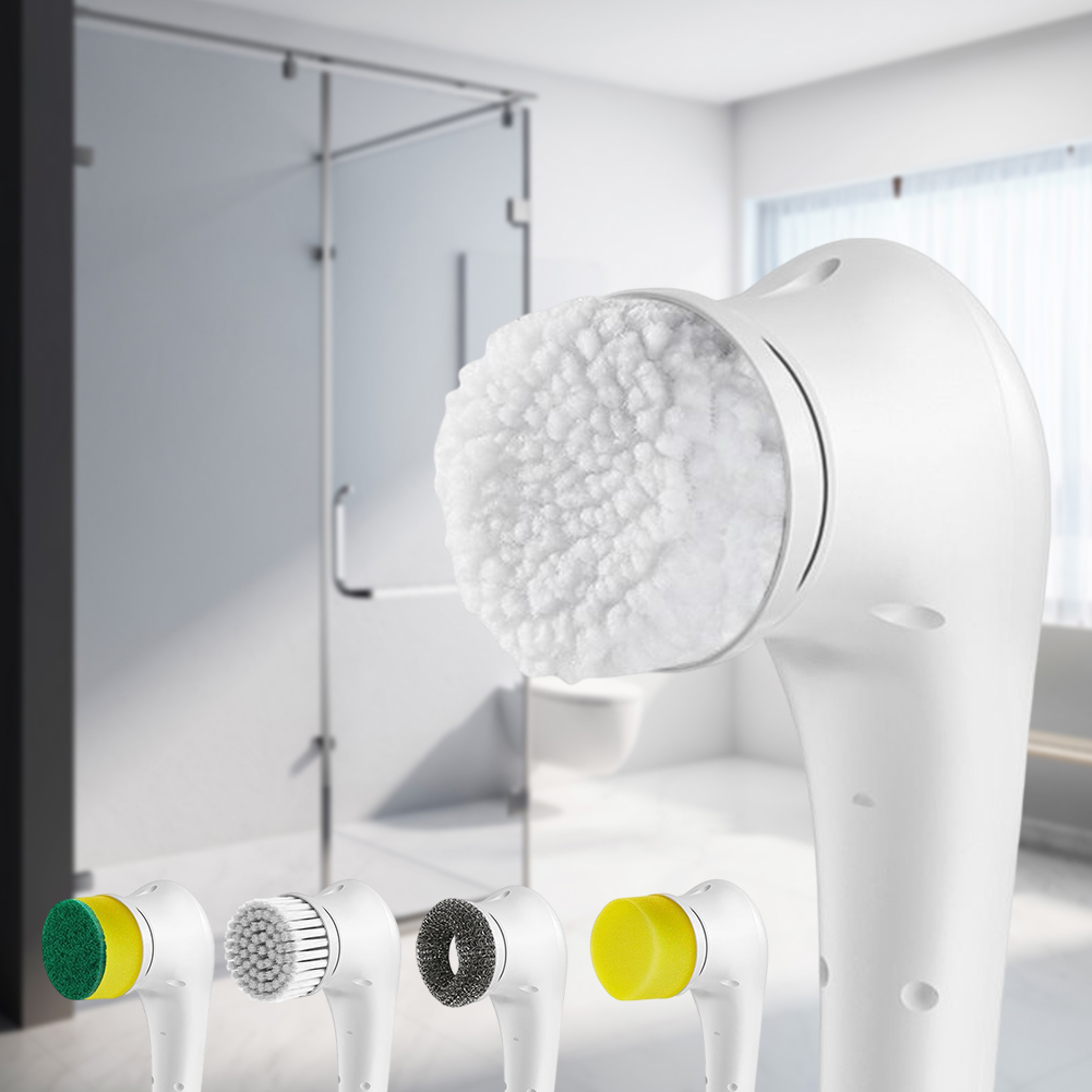 Electric Scrubber Replacement Heads Set for Bathroom & Kitchen Spin Cleaning Brush – view 2
