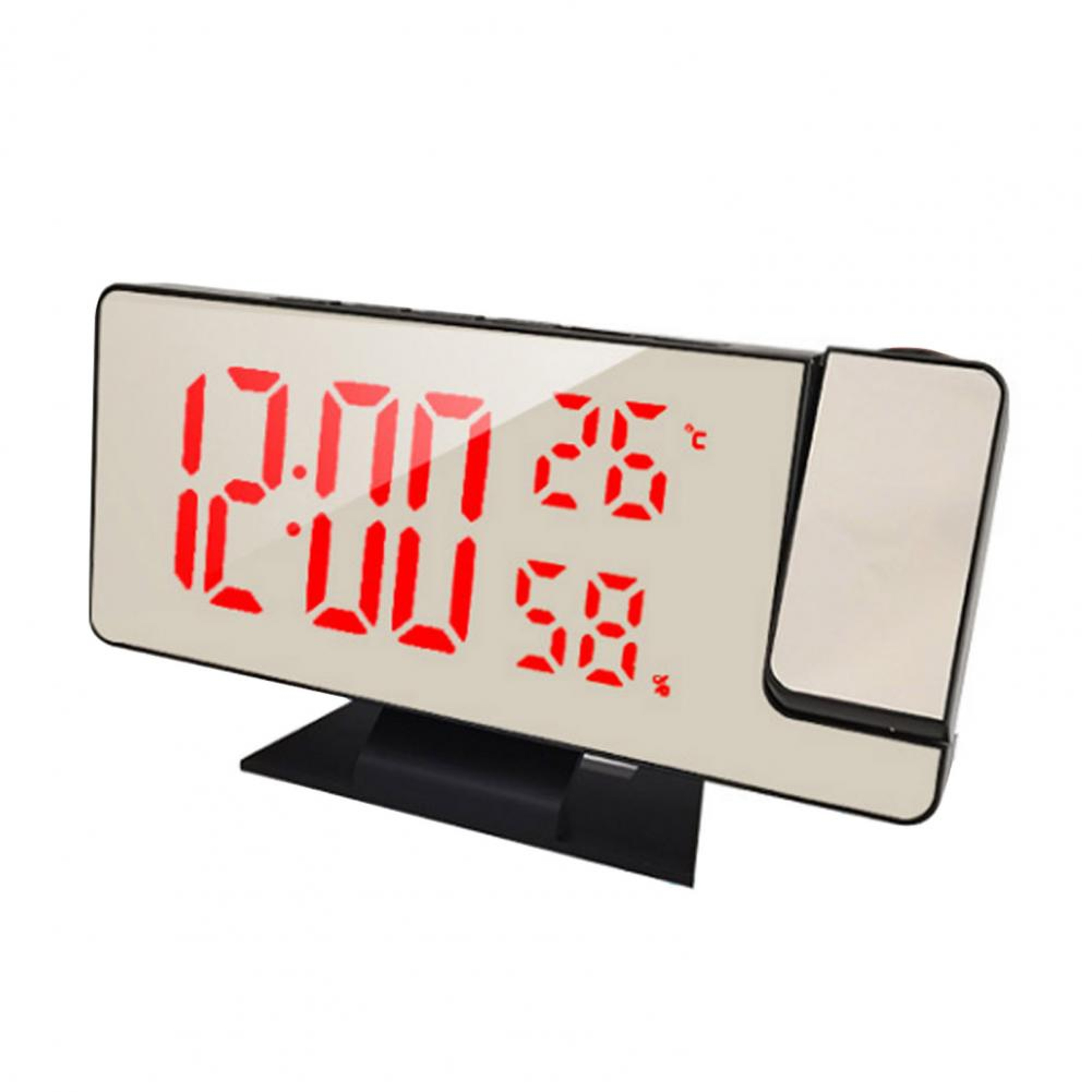 LED Digital Projection Alarm Clock with Mirror Display, Temperature Monitor & Snooze – view 7