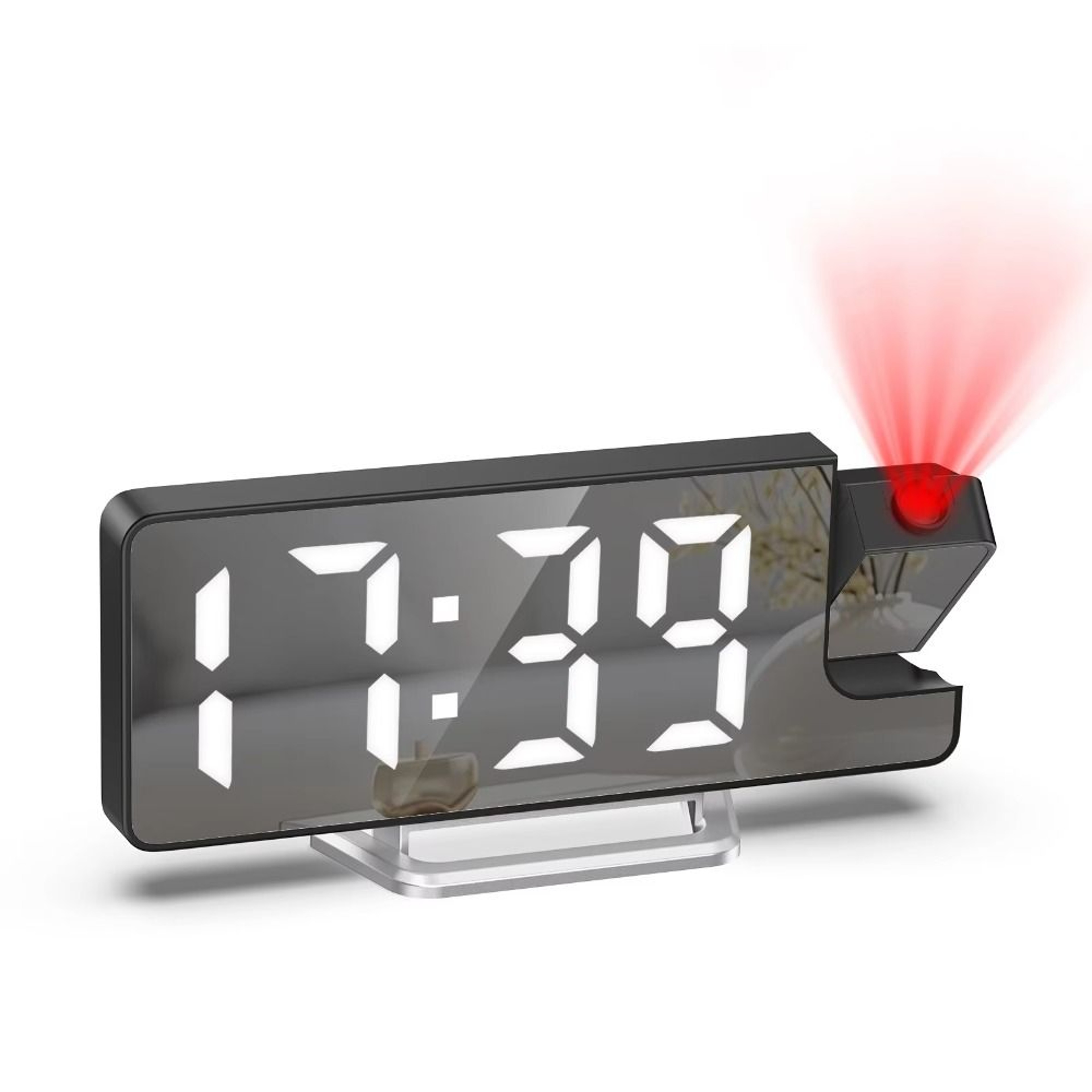 Rotating Projection Alarm Clock with Date Temperature Display and Adjustable Brightness – view 2