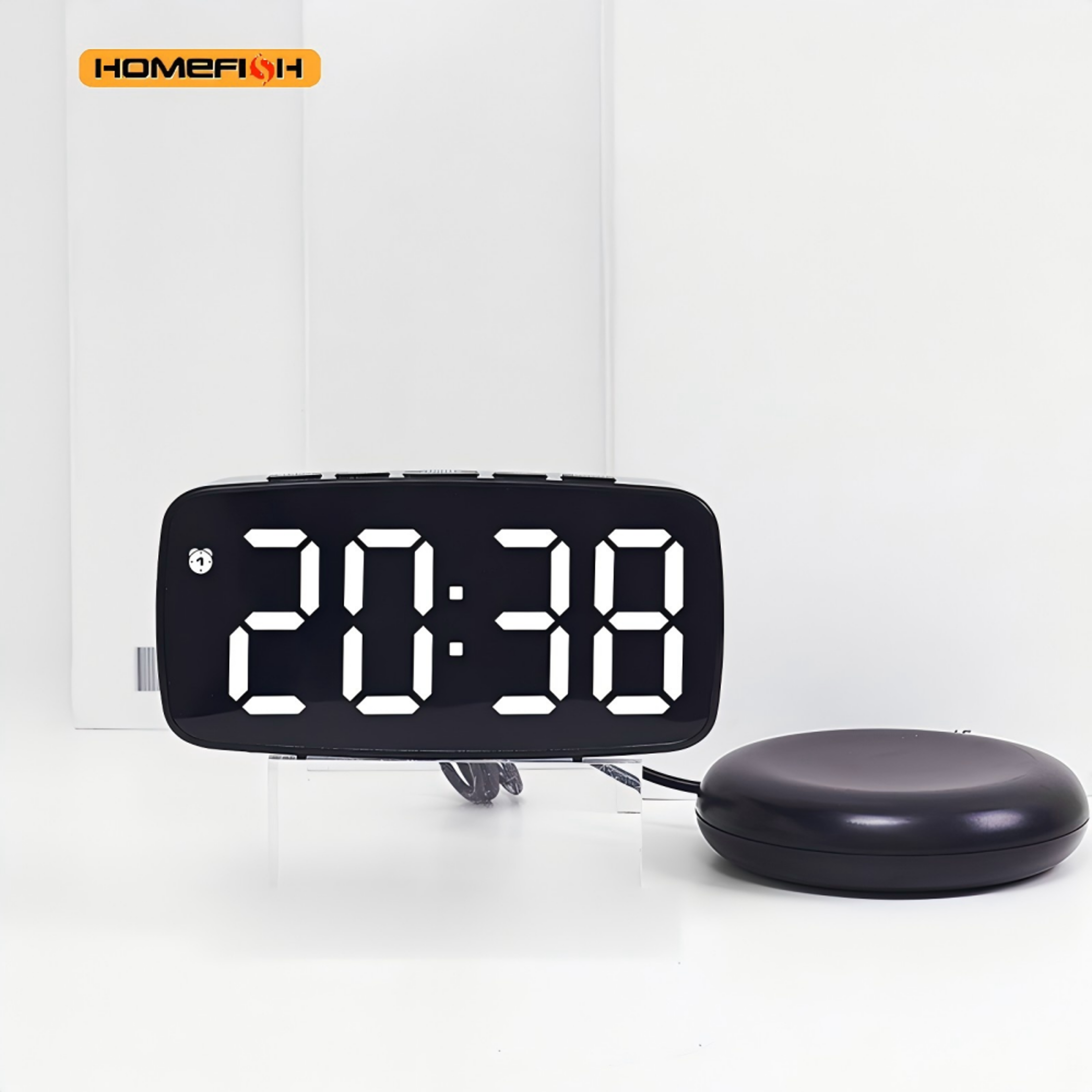 LED Digital Alarm Clock with Temperature Humidity Display, Dual Alarm & Adjustable Brightness – view 1