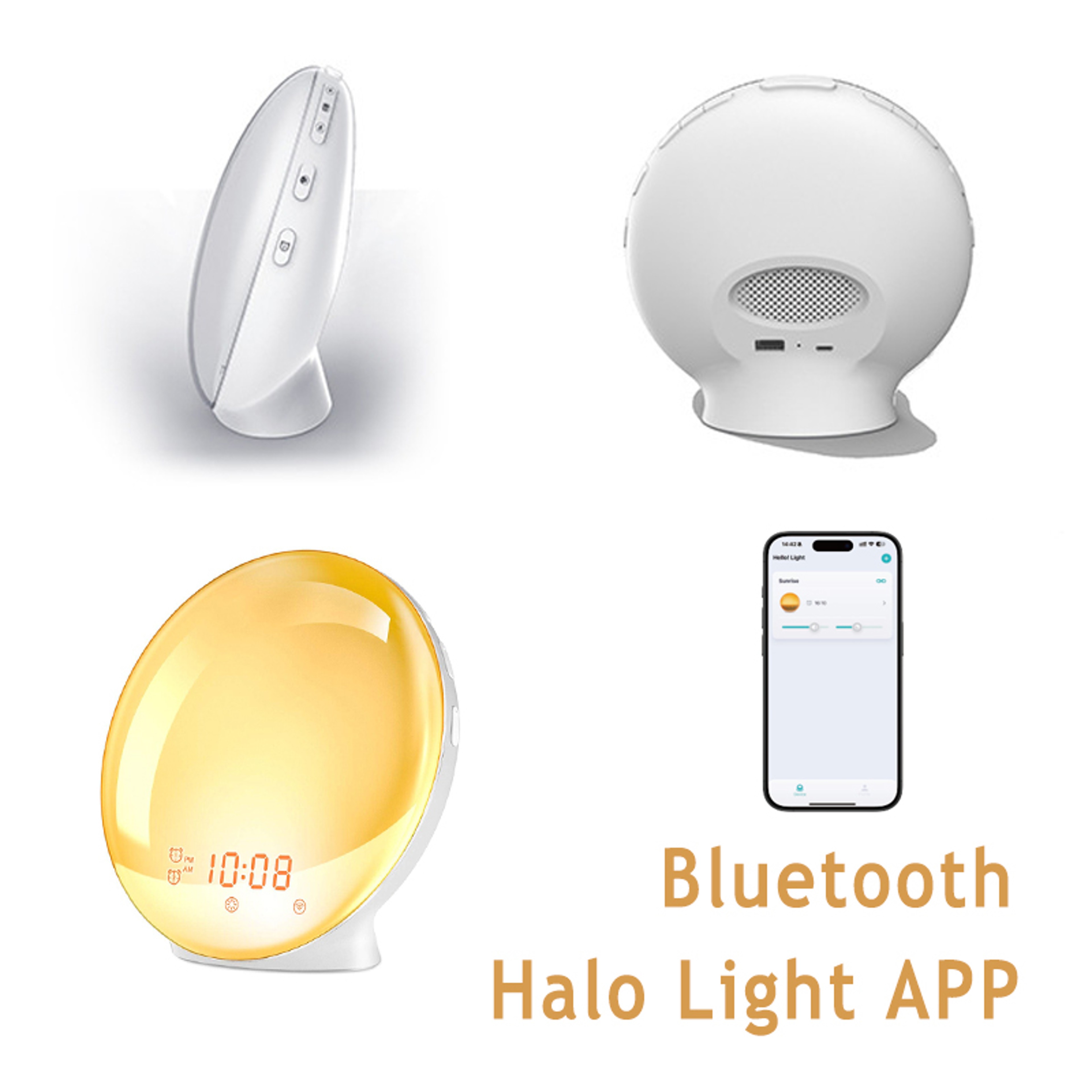 Wake Up Light Alarm Clock with Sunrise Simulation, Dual Alarms, FM Radio & Color Night Light – view 8