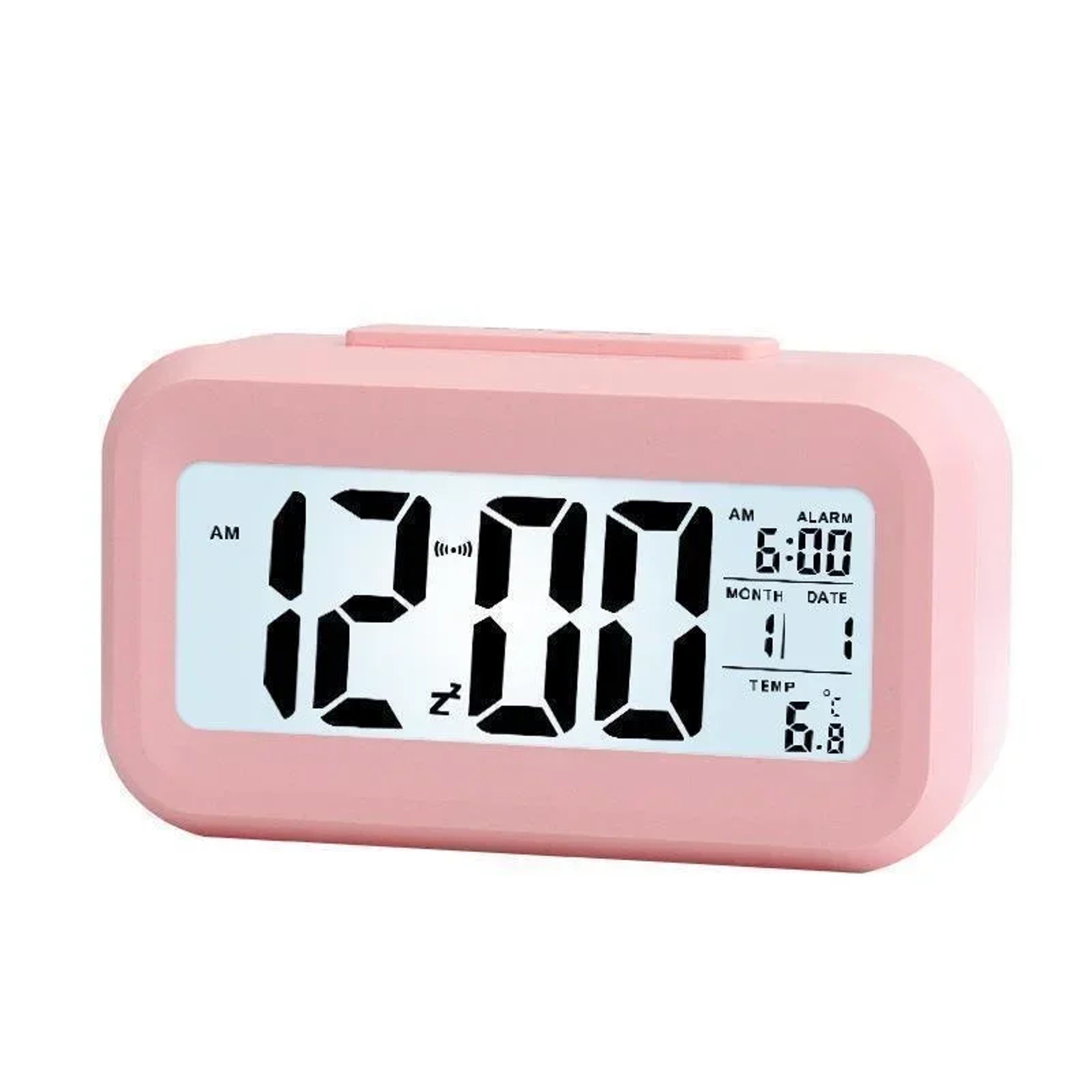 Digital LCD Alarm Clock with Calendar & Thermometer for Bedroom, Office & Travel – view 7