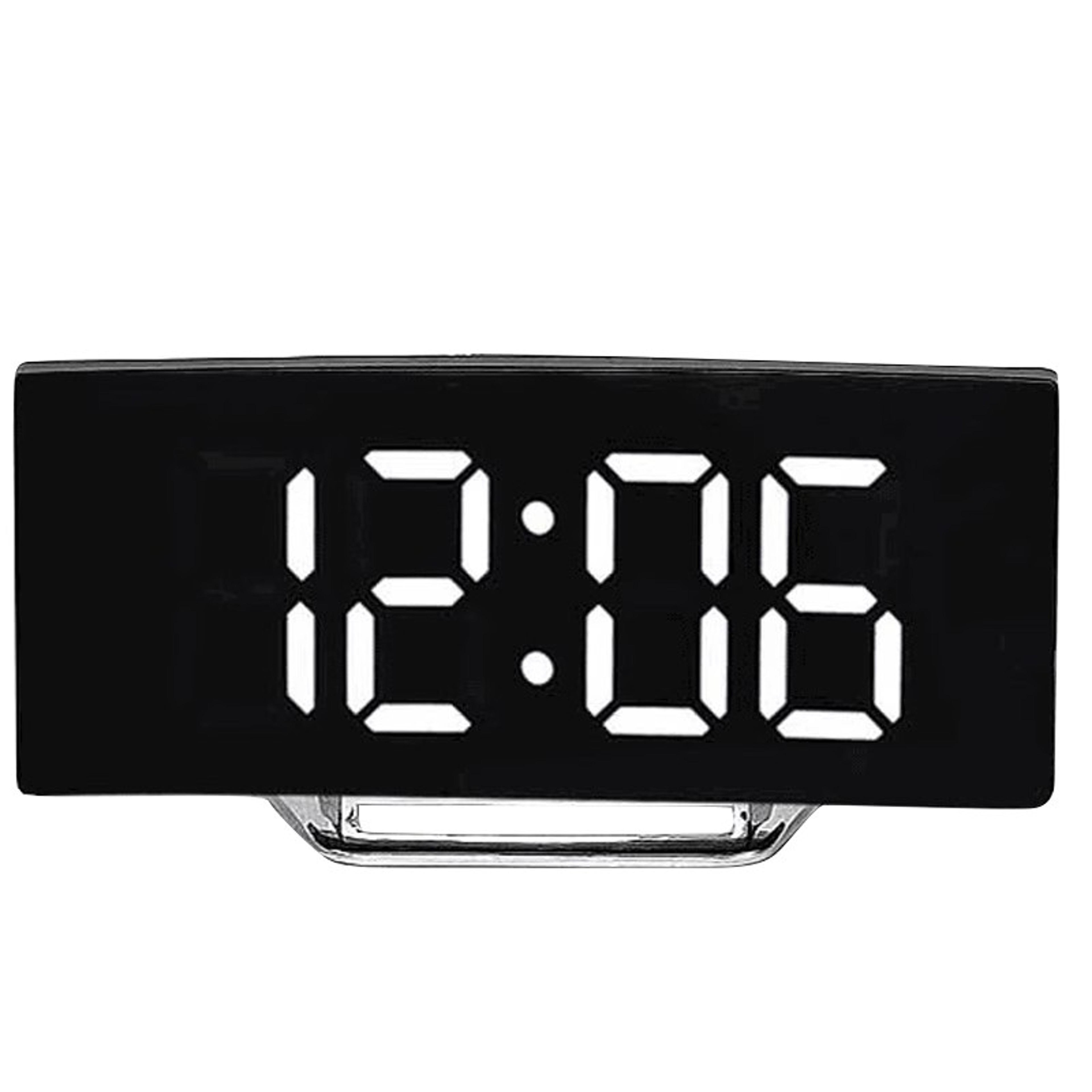 LED Digital Alarm Clock with Mirror Display Large Screen Silent Desktop Bedroom Clock – view 9