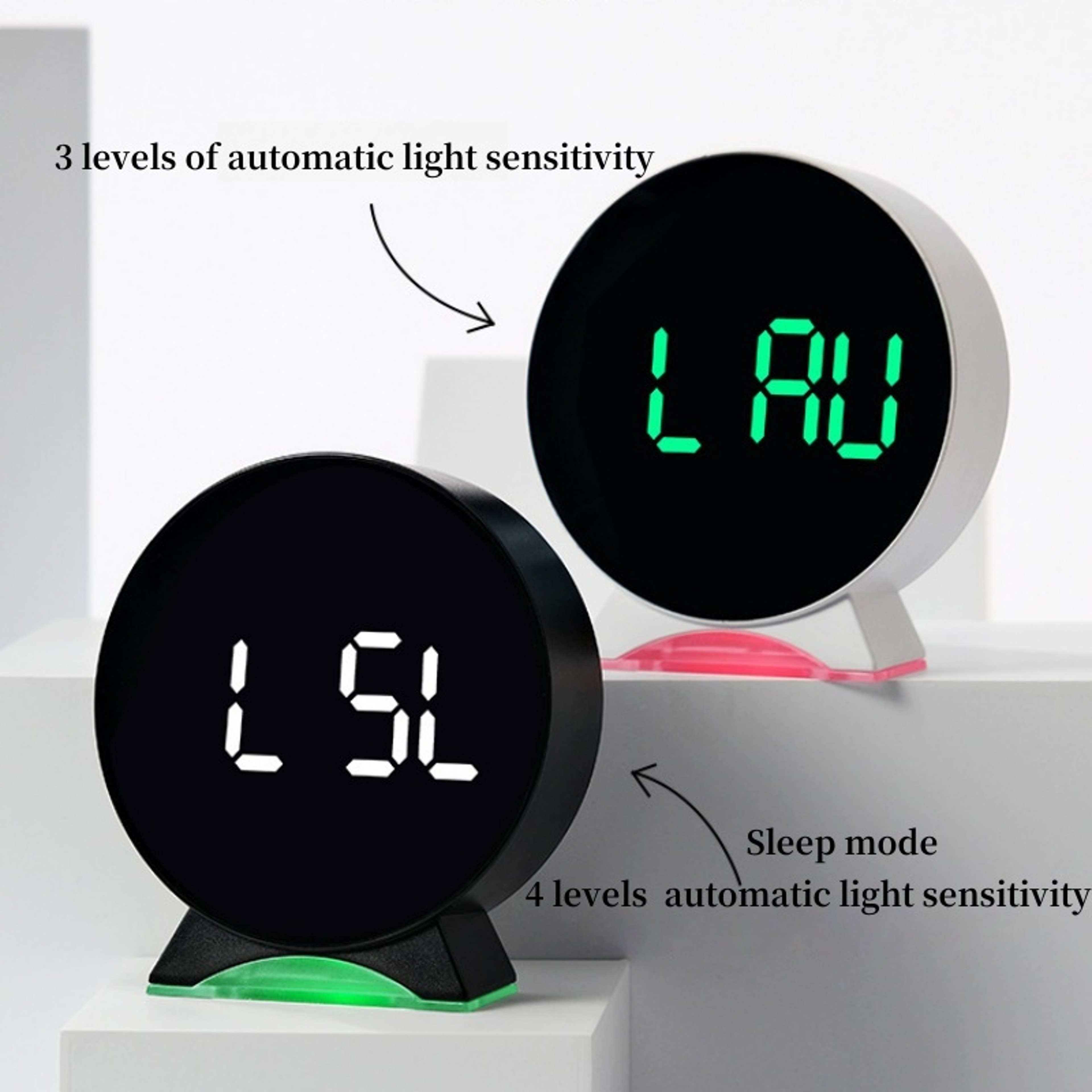Digital Alarm Clock with Auto Dimming, Mood Light & Dual Alarm LED Bedside Clock – view 5