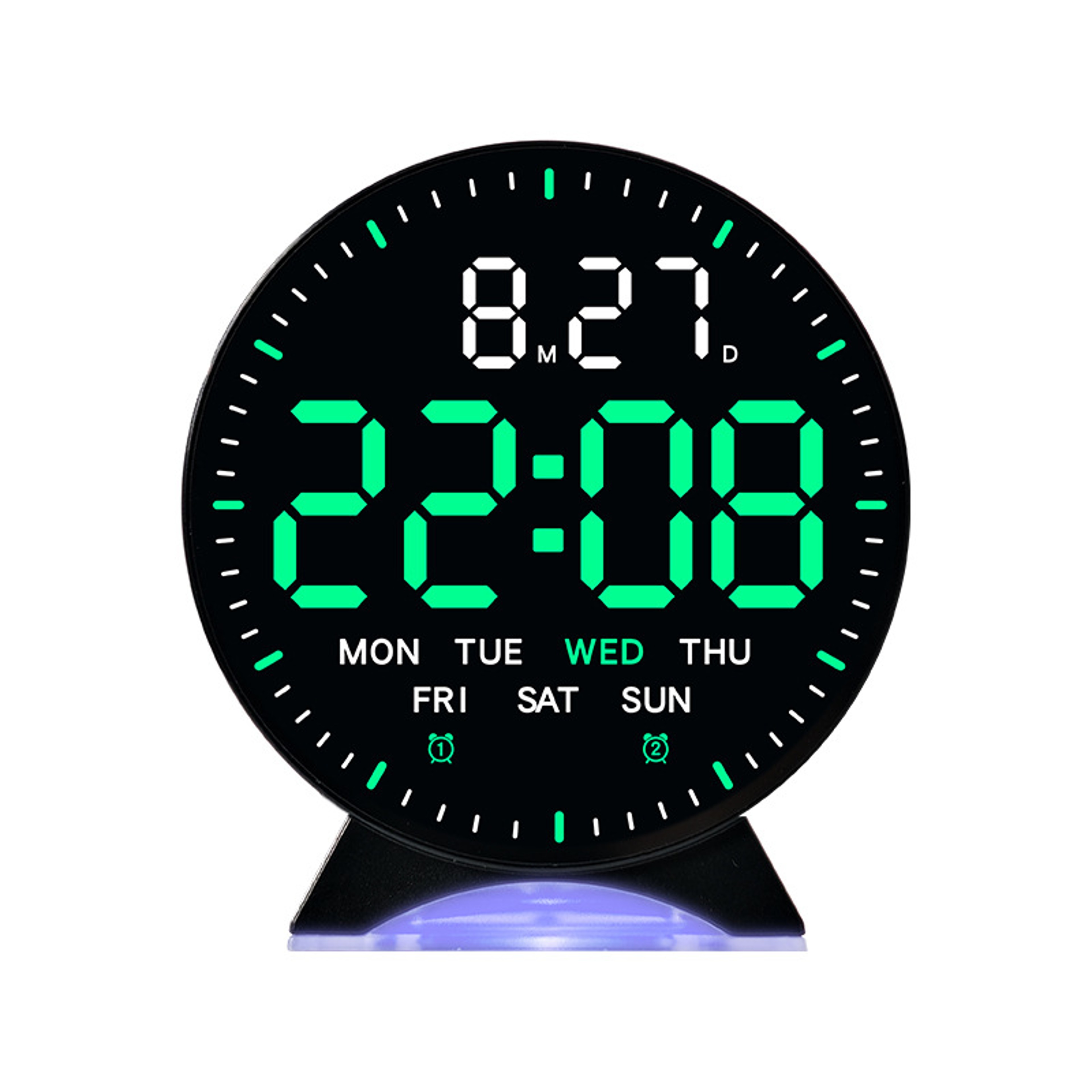 Digital Alarm Clock with Auto Dimming, Mood Light & Dual Alarm LED Bedside Clock – view 9