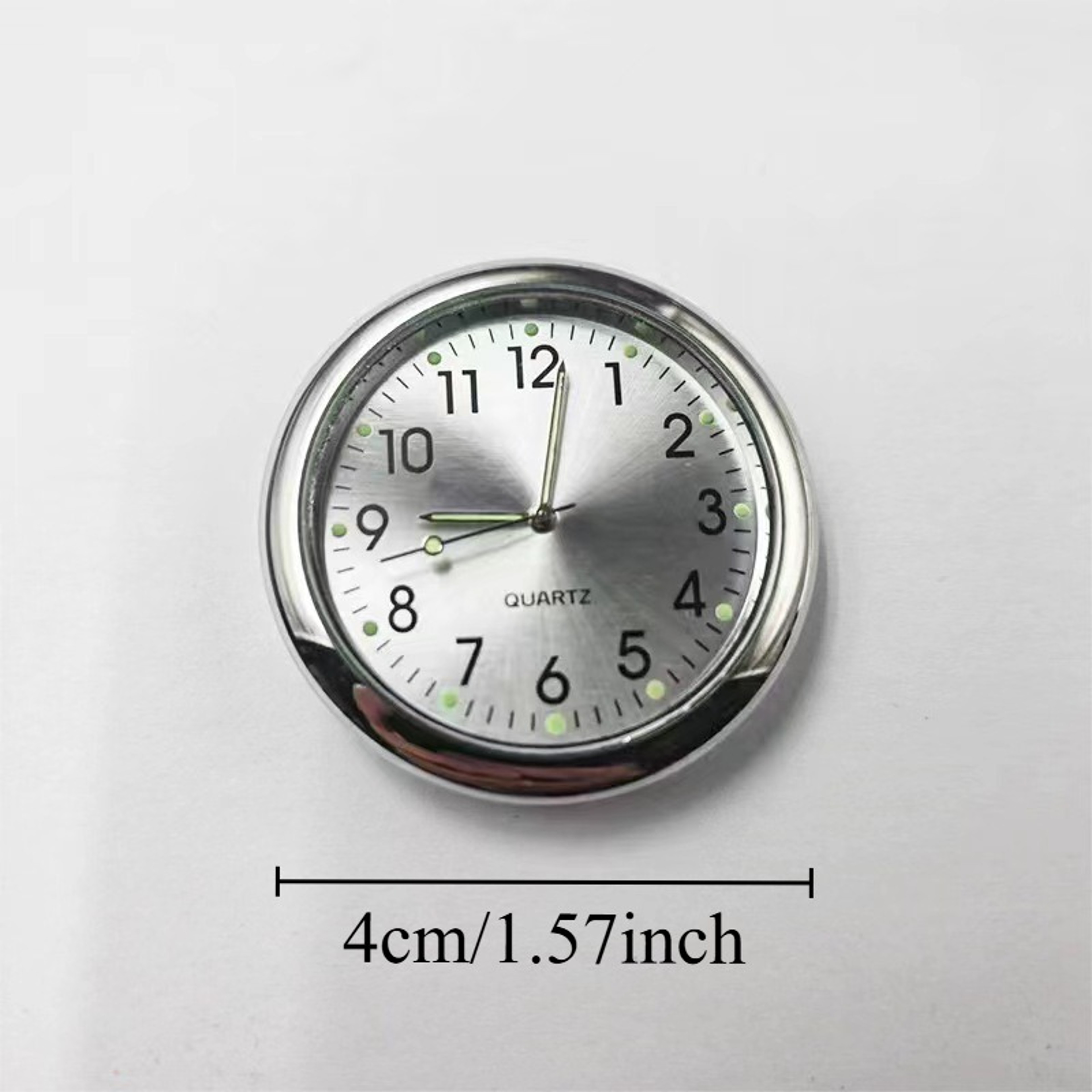 Glow Mini Car Dashboard Clock Luminous Mini Quartz Clock for Car Interior Decoration – view 3