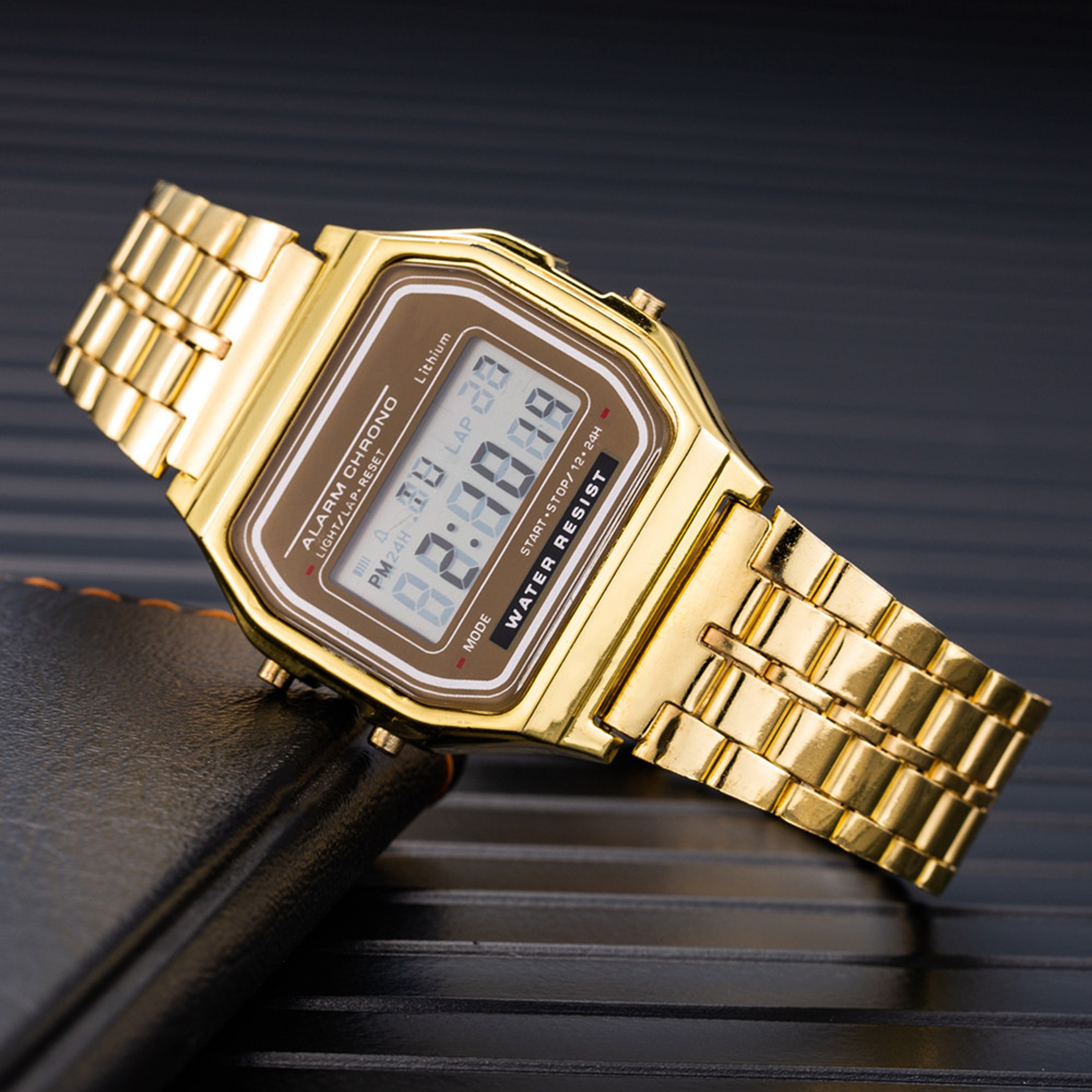 Luxury Digital Watch for Men with LED Display & Water Resistant Business Style – view 4
