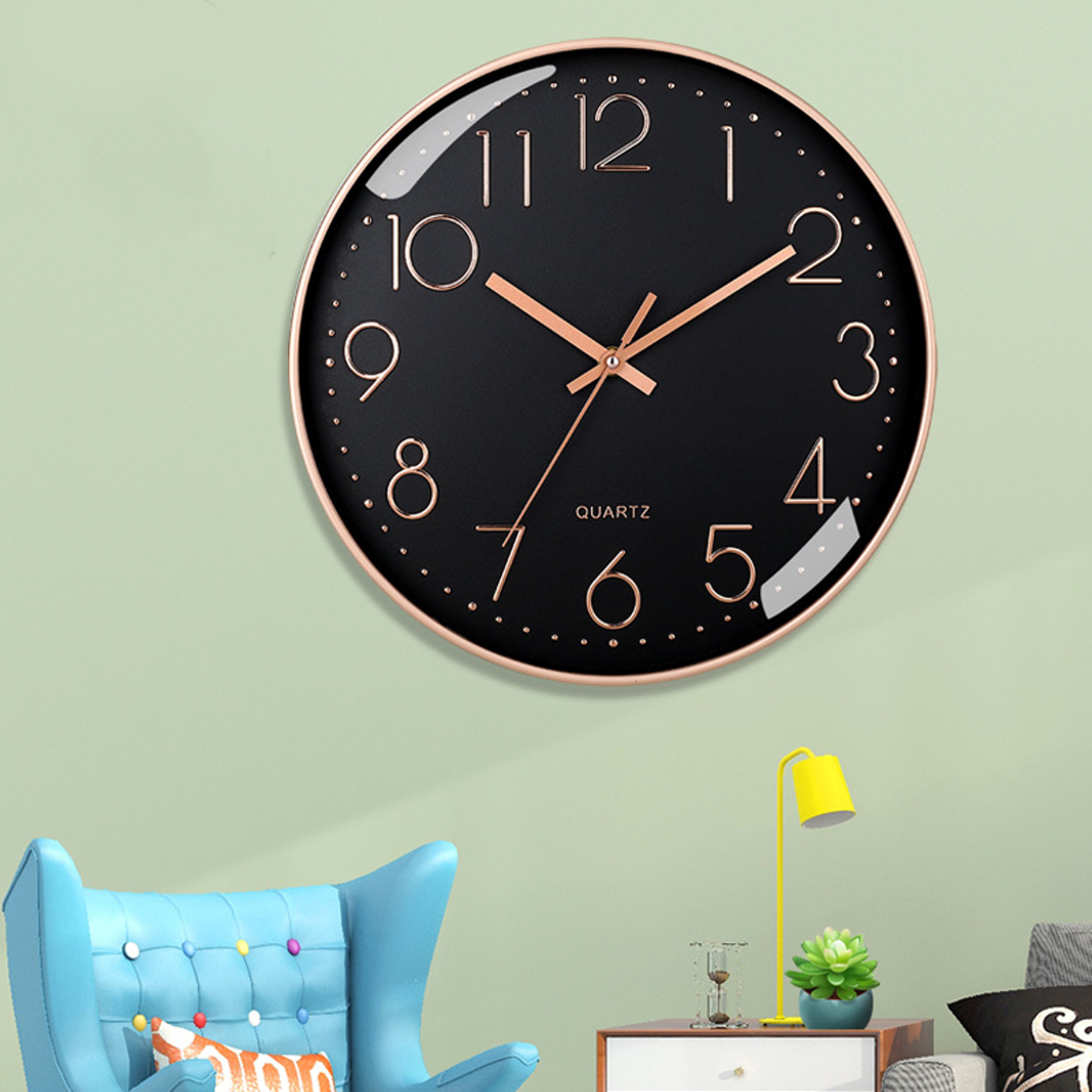 Silent Quartz Wall Clock Inch Modern Minimalist Wall Clock For Living Room Bedroom Office 4