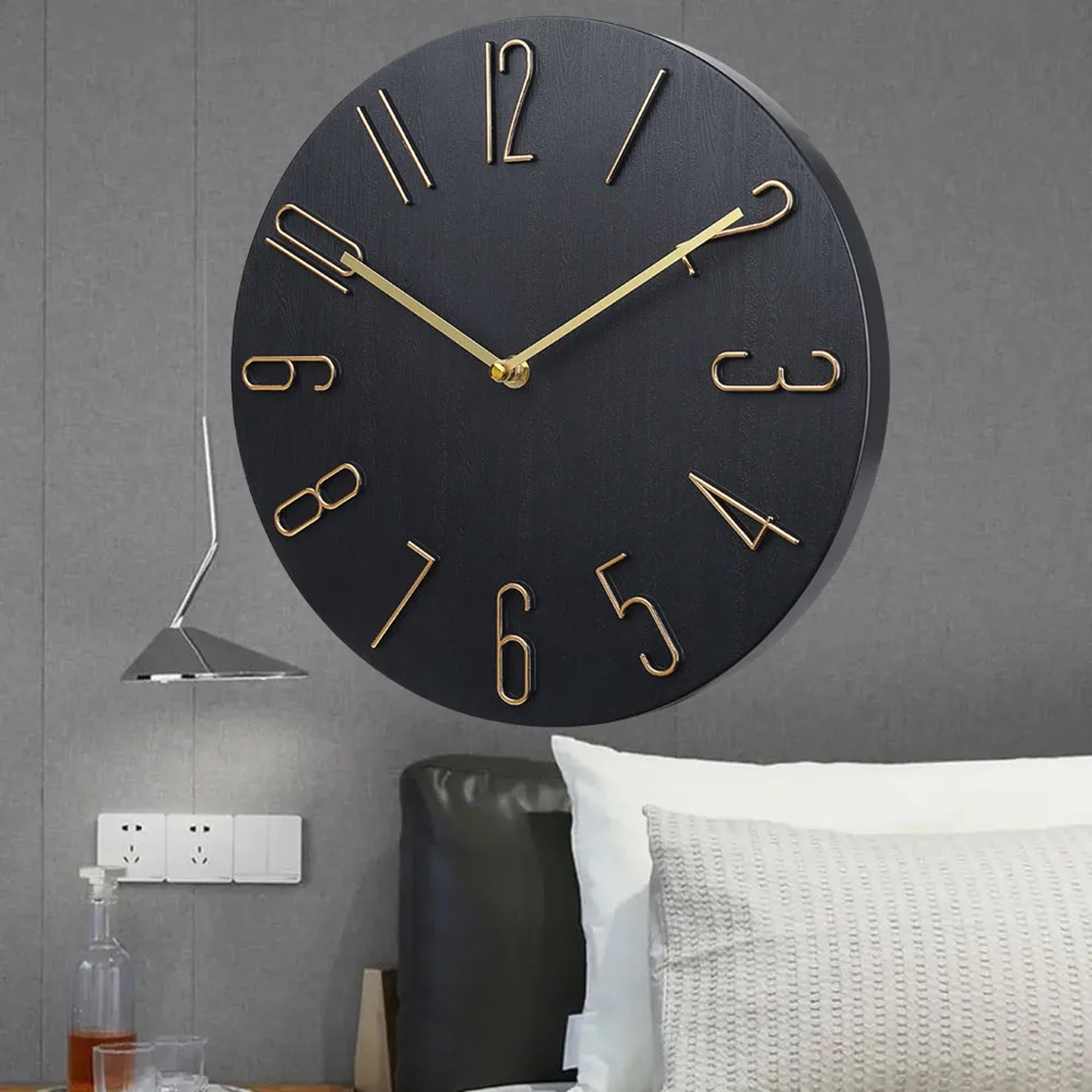 Silent Wall Clock Battery Operated Minimalist Modern Home Decor Clock 0