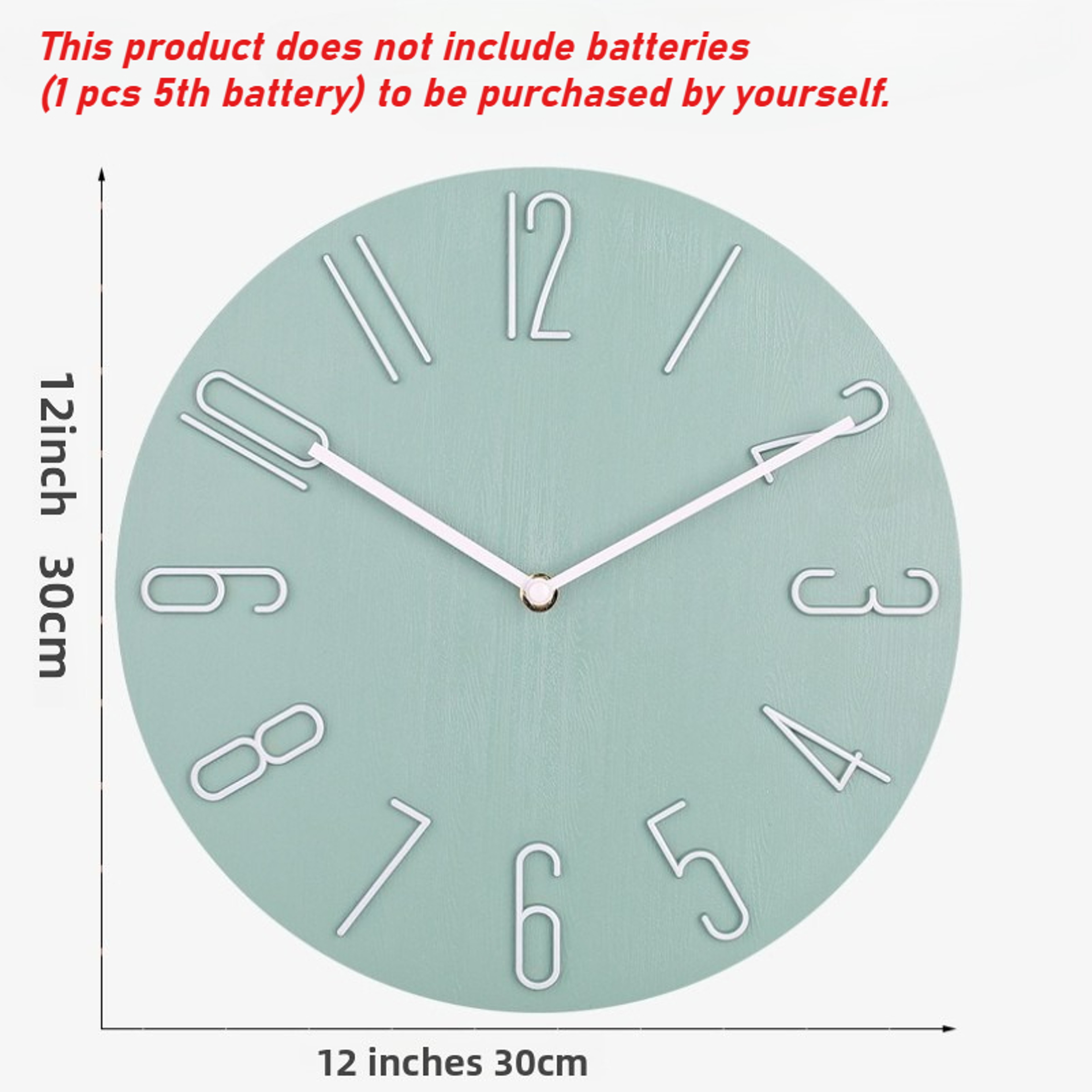 Silent Wall Clock Battery Operated Minimalist Modern Home Decor Clock 1