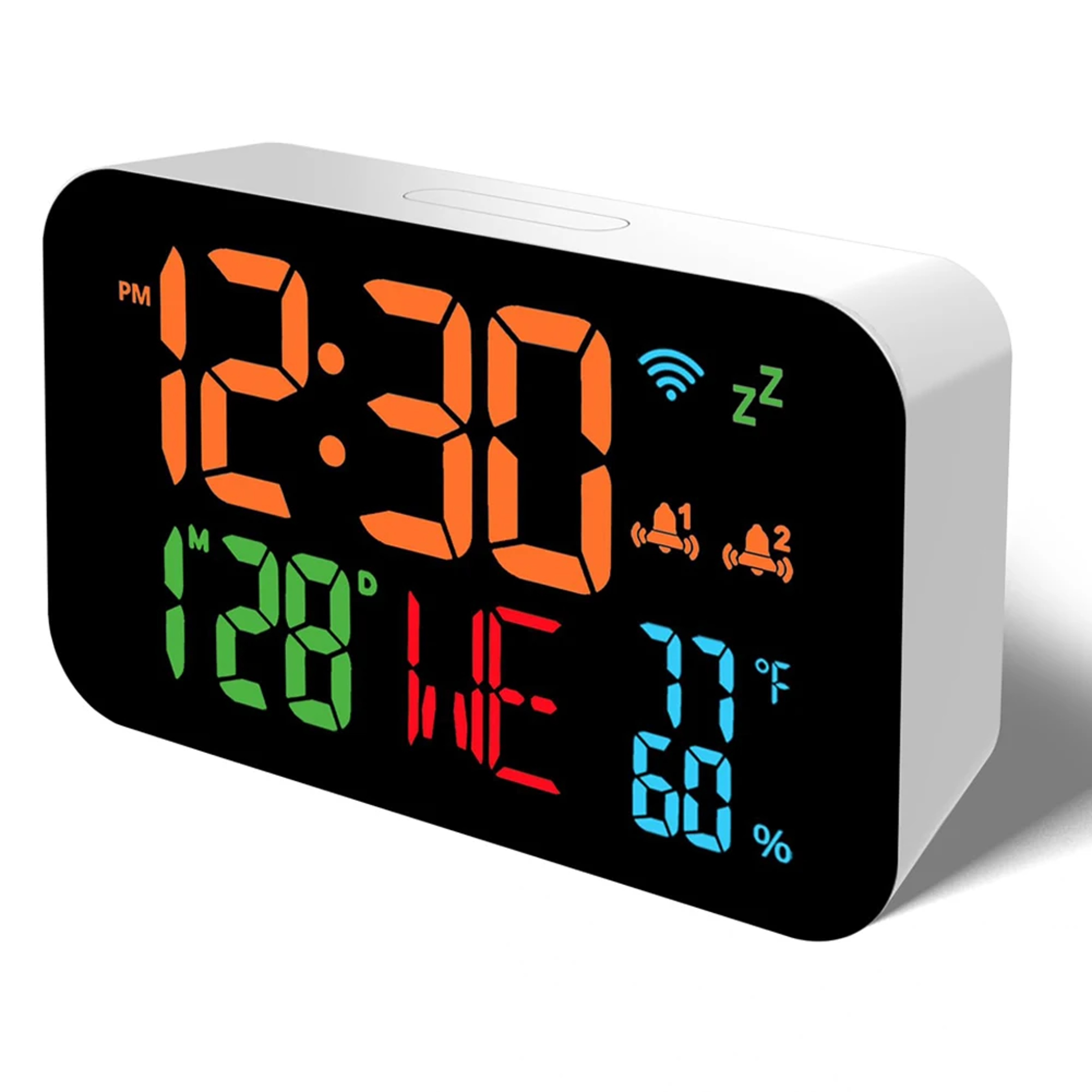 Tuya WiFi Digital Clock with Smart Thermometer Hygrometer & LED Calendar Display – view 7