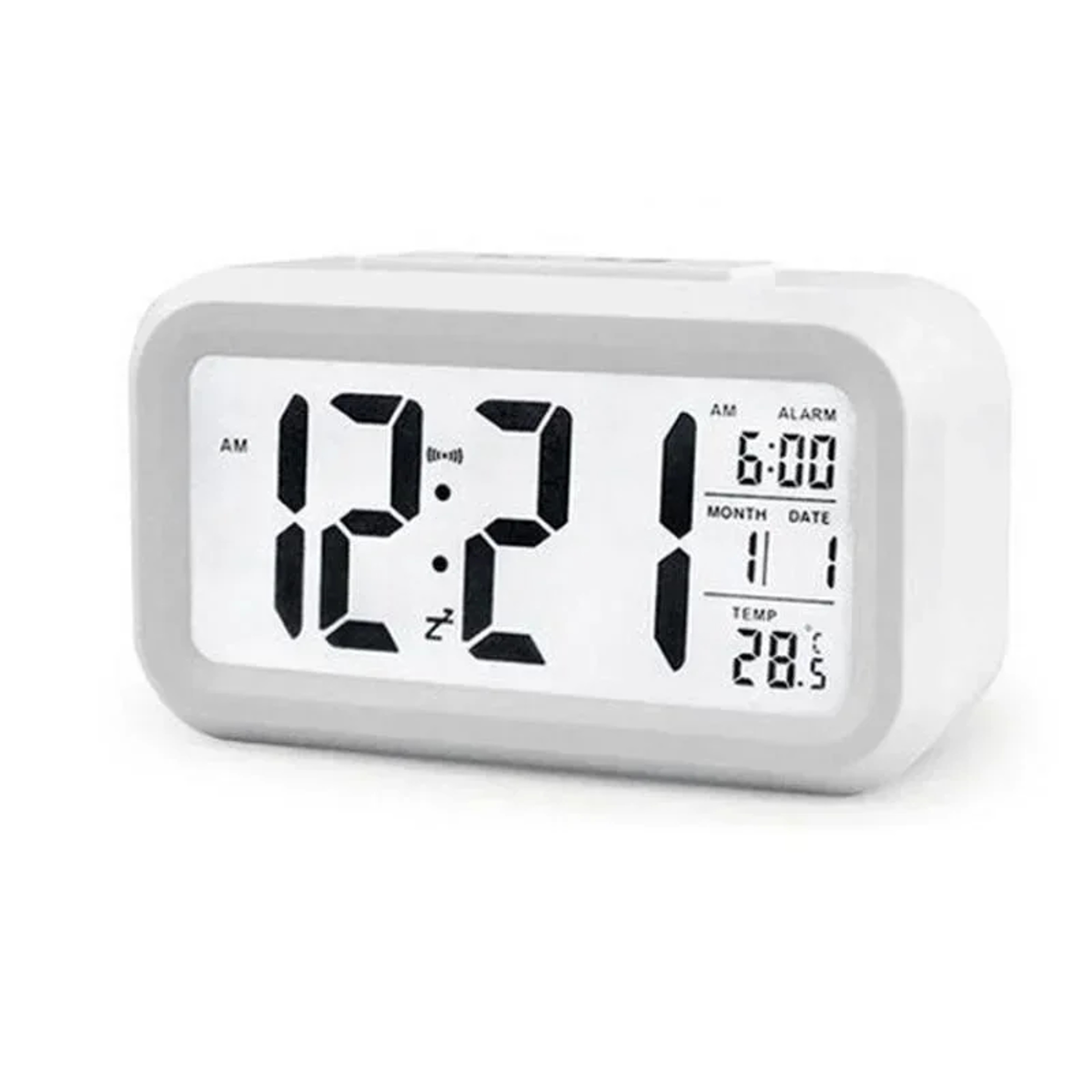 Digital LED Alarm Clock with Clear Display for Bedside Desk and Home Office – view 3