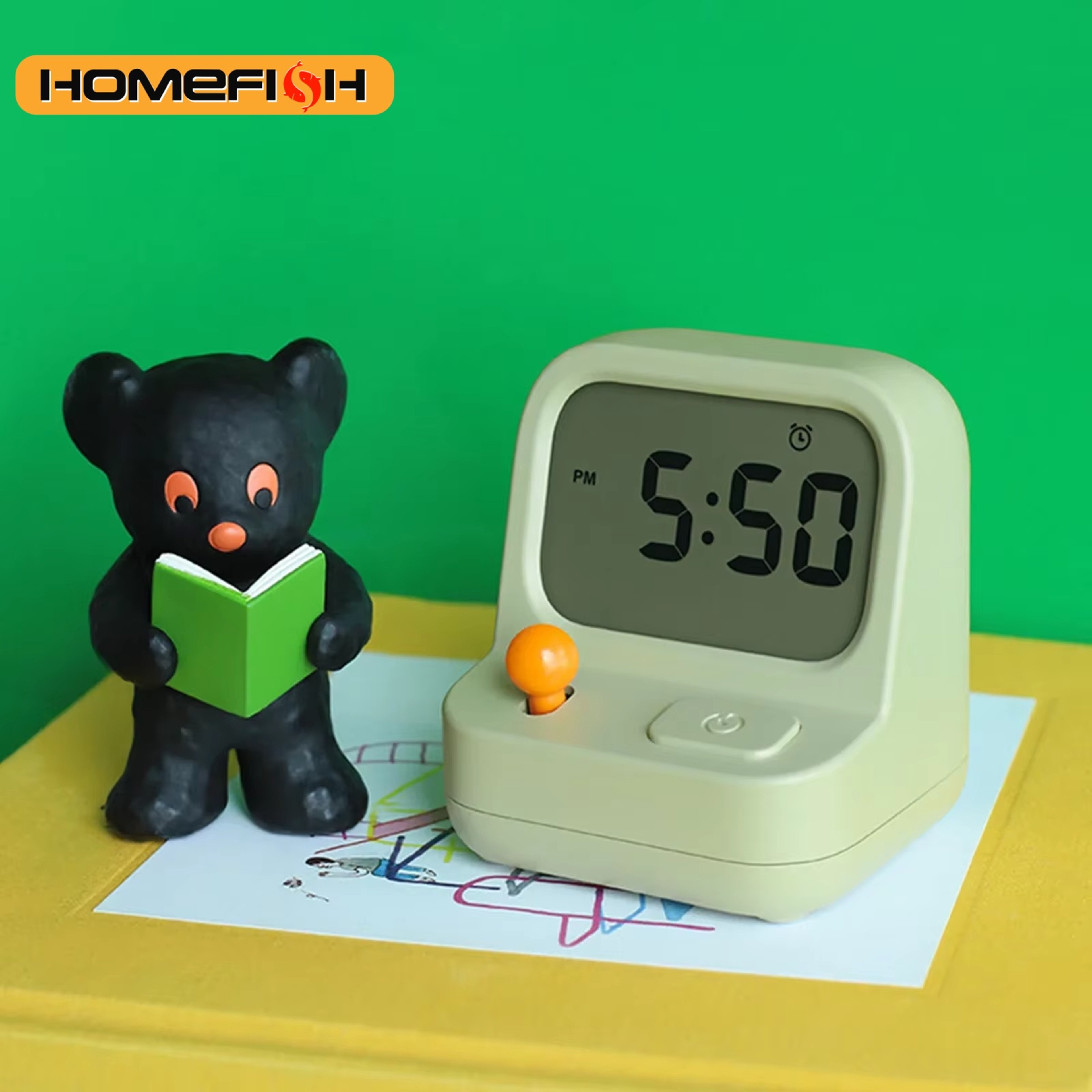 Retro Game Console Digital Alarm Clock with Snooze & Countdown Timer for Kids and Desk – view 6