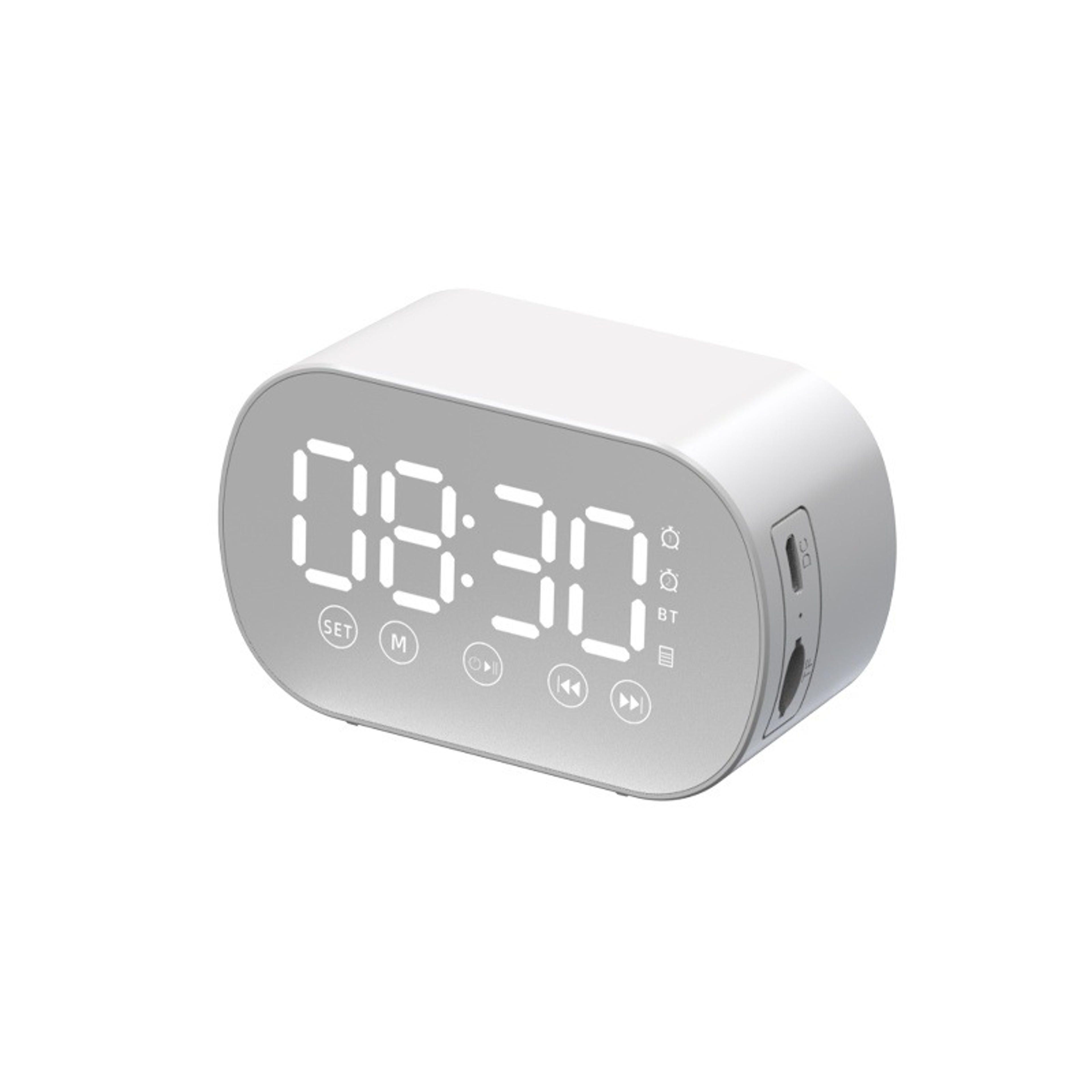 Rechargeable Bluetooth Alarm Clock with HD Mirror Display, LED Digital Clock & Bluetooth Speaker – view 8
