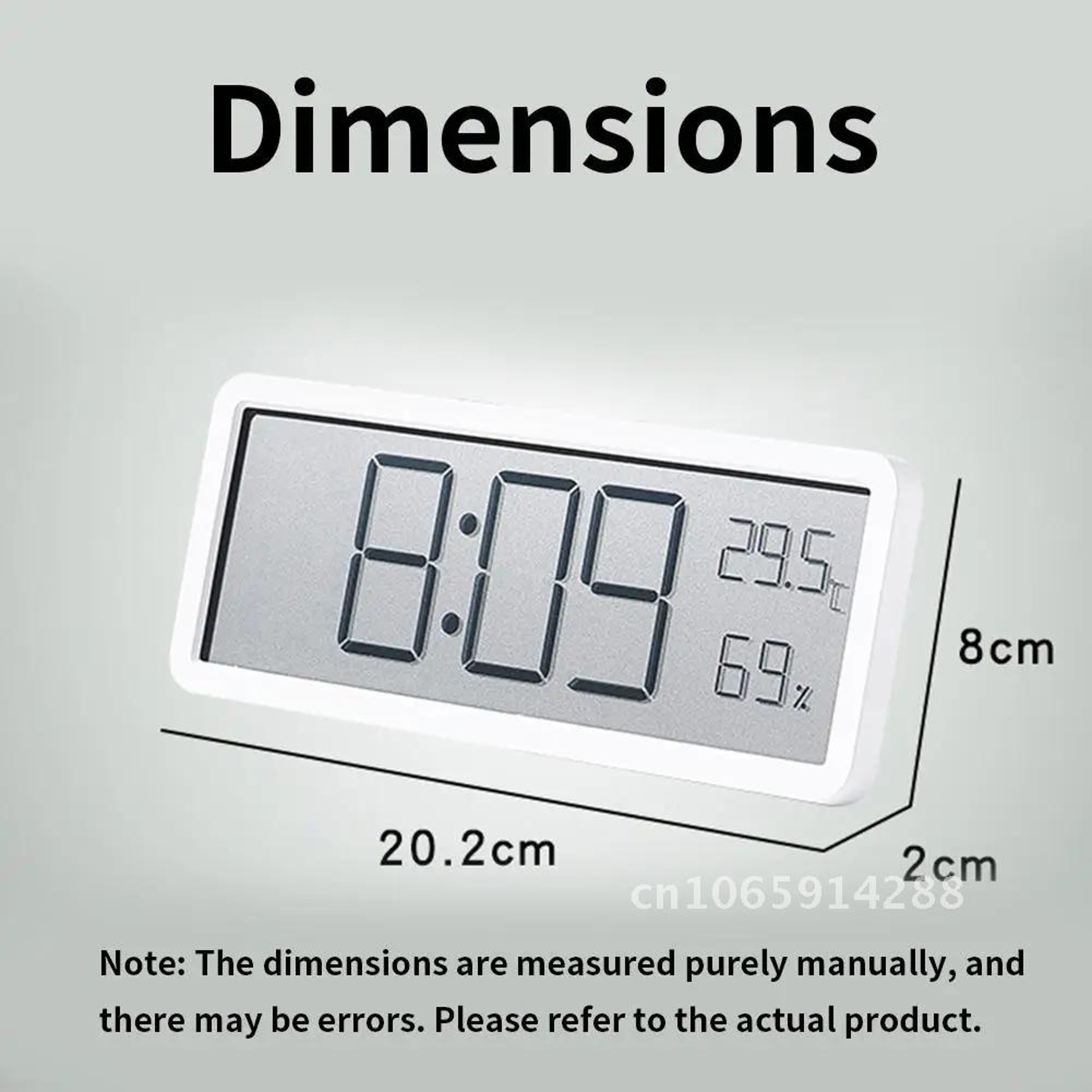 LED Wall Clock Digital Wall Clock with Temperature Humidity Display and Alarm – view 5