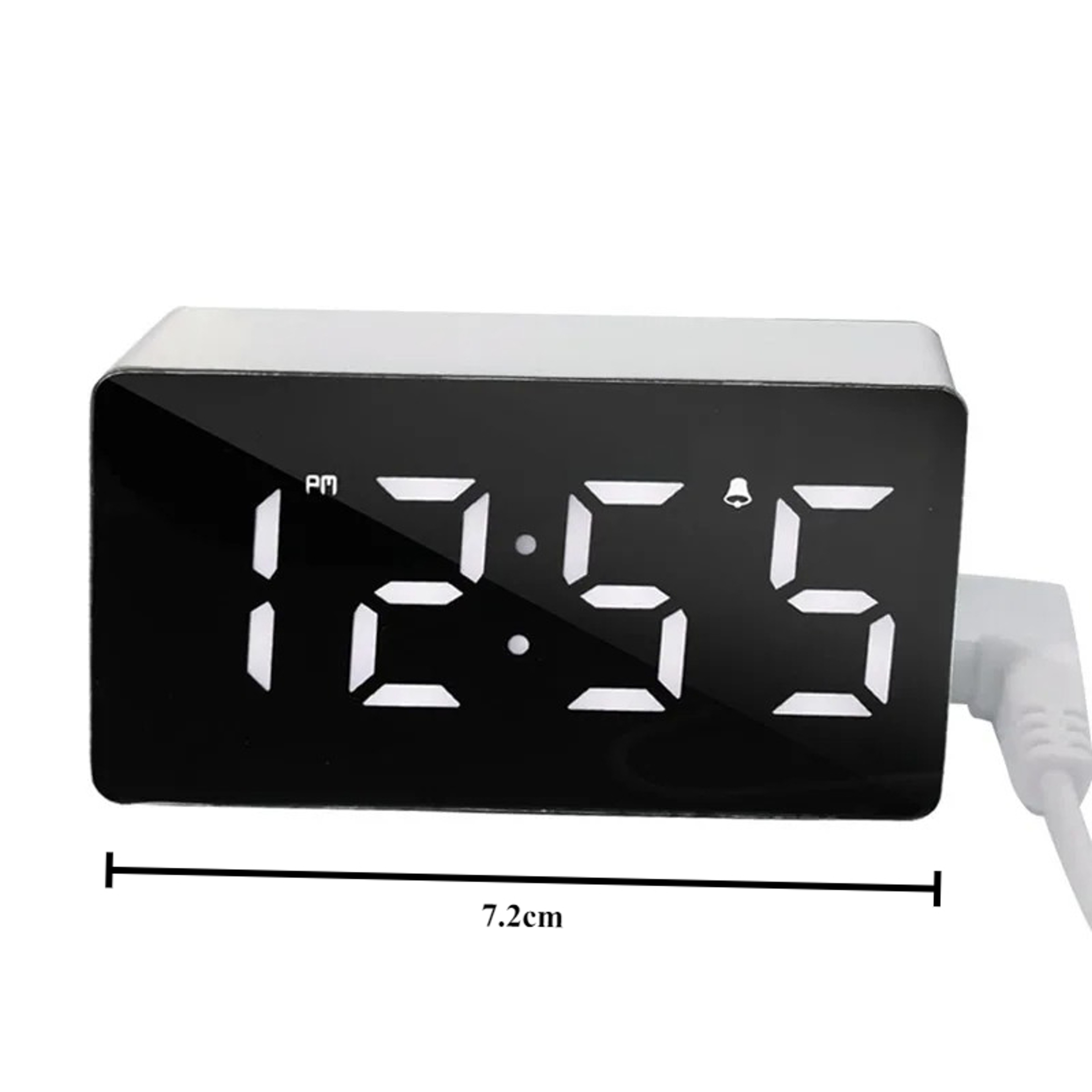 Voice Control Digital Alarm Clock with LED Display, Dual Alarm, Temperature Display & Night Mode – view 9