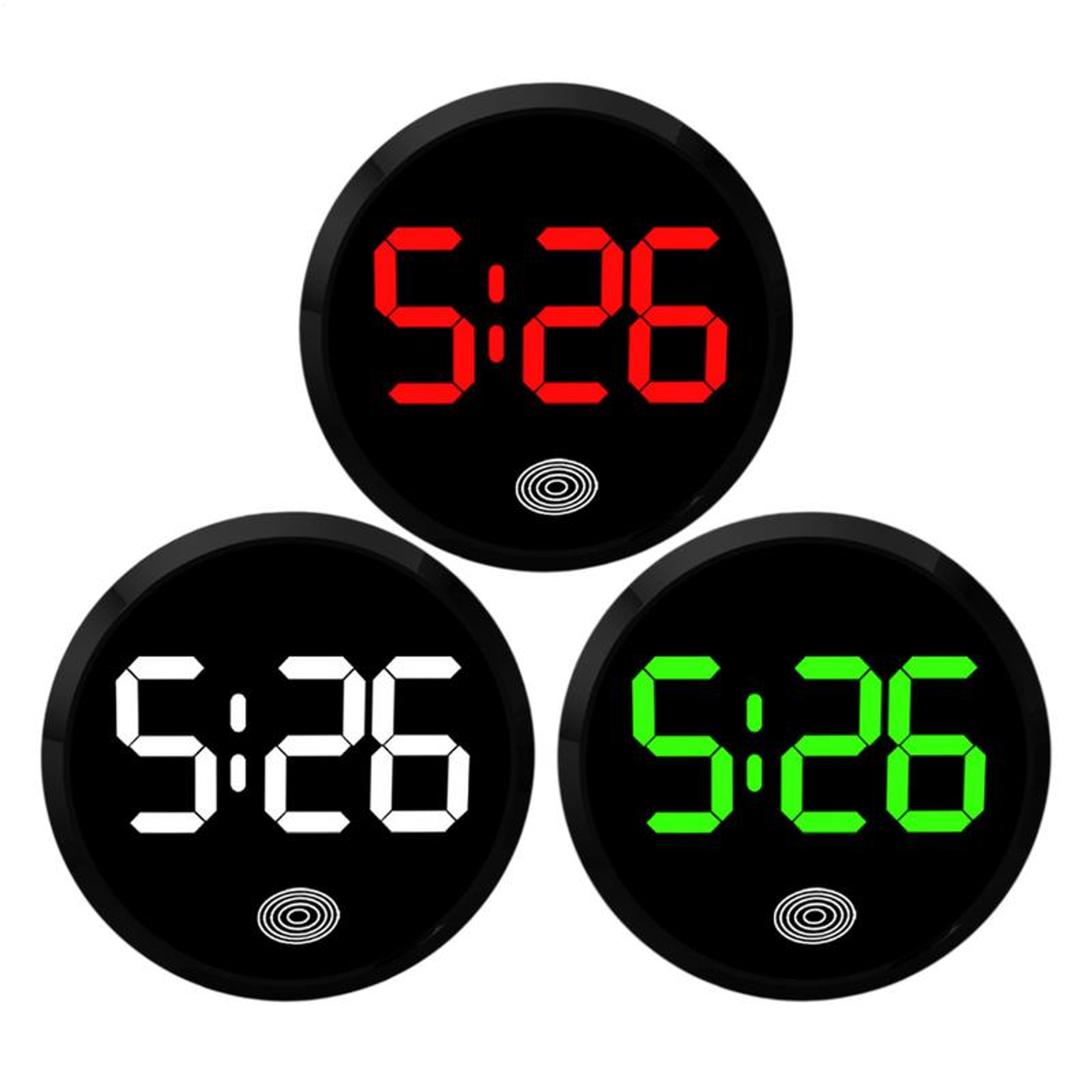 Touch Activated Car Dashboard Clock LED Digital Car Vent Clock Waterproof Auto Time Display – view 1