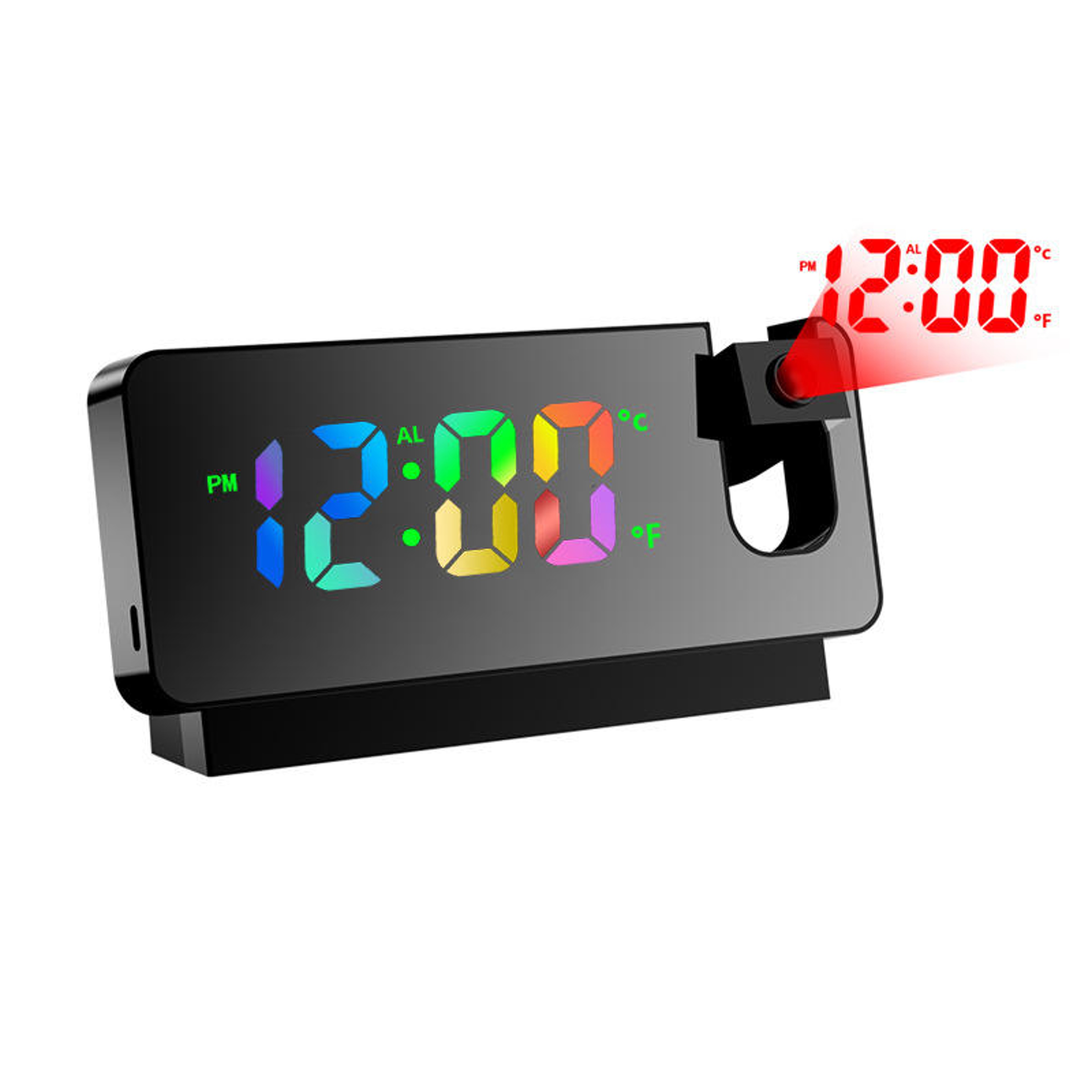 Rotatable Projection Alarm Clock with Large Color LED Display for Wall & Ceiling – view 2