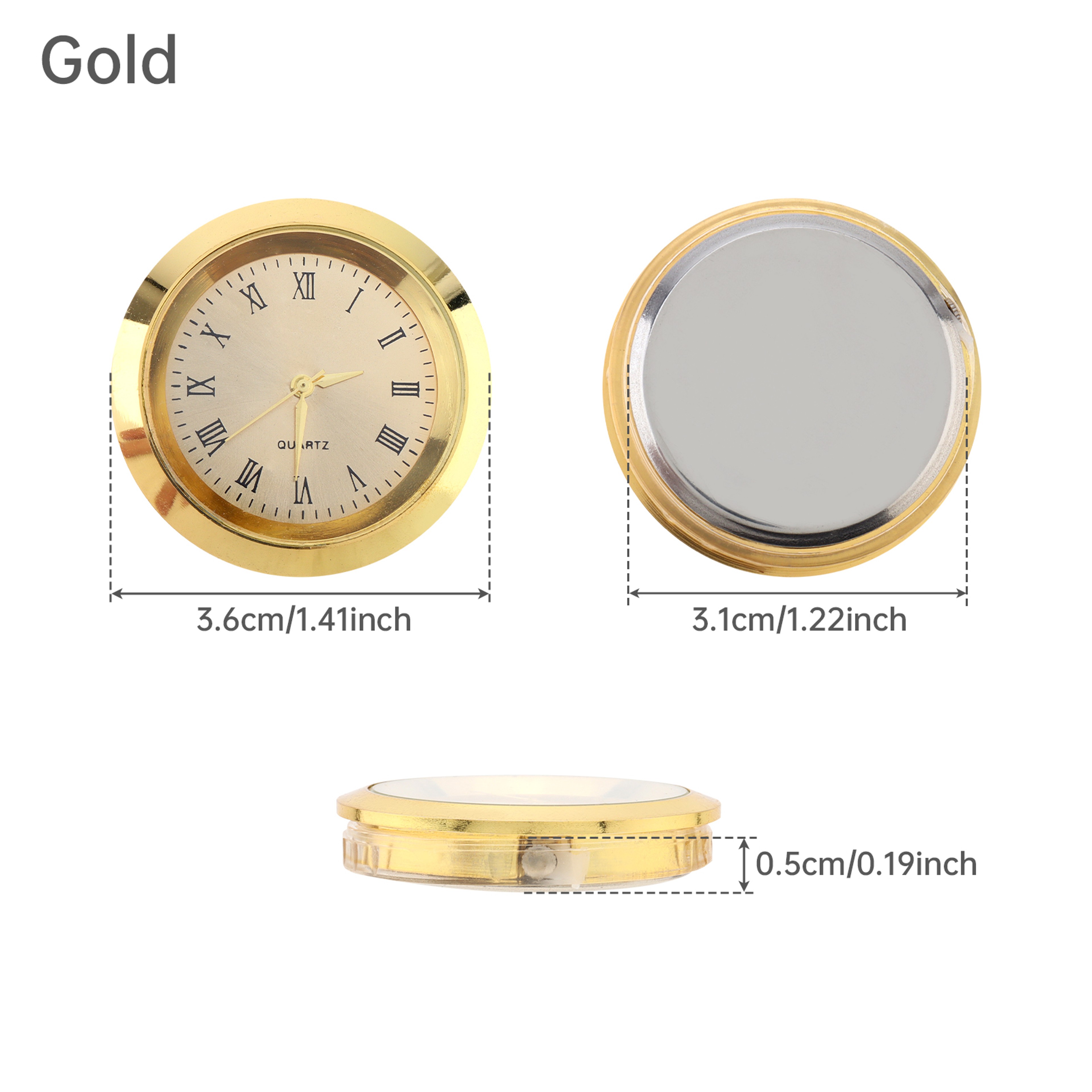 Mini Clock Insert Quartz Clock With Roman Numerals For DIY Crafts  Clock Repairs 6
