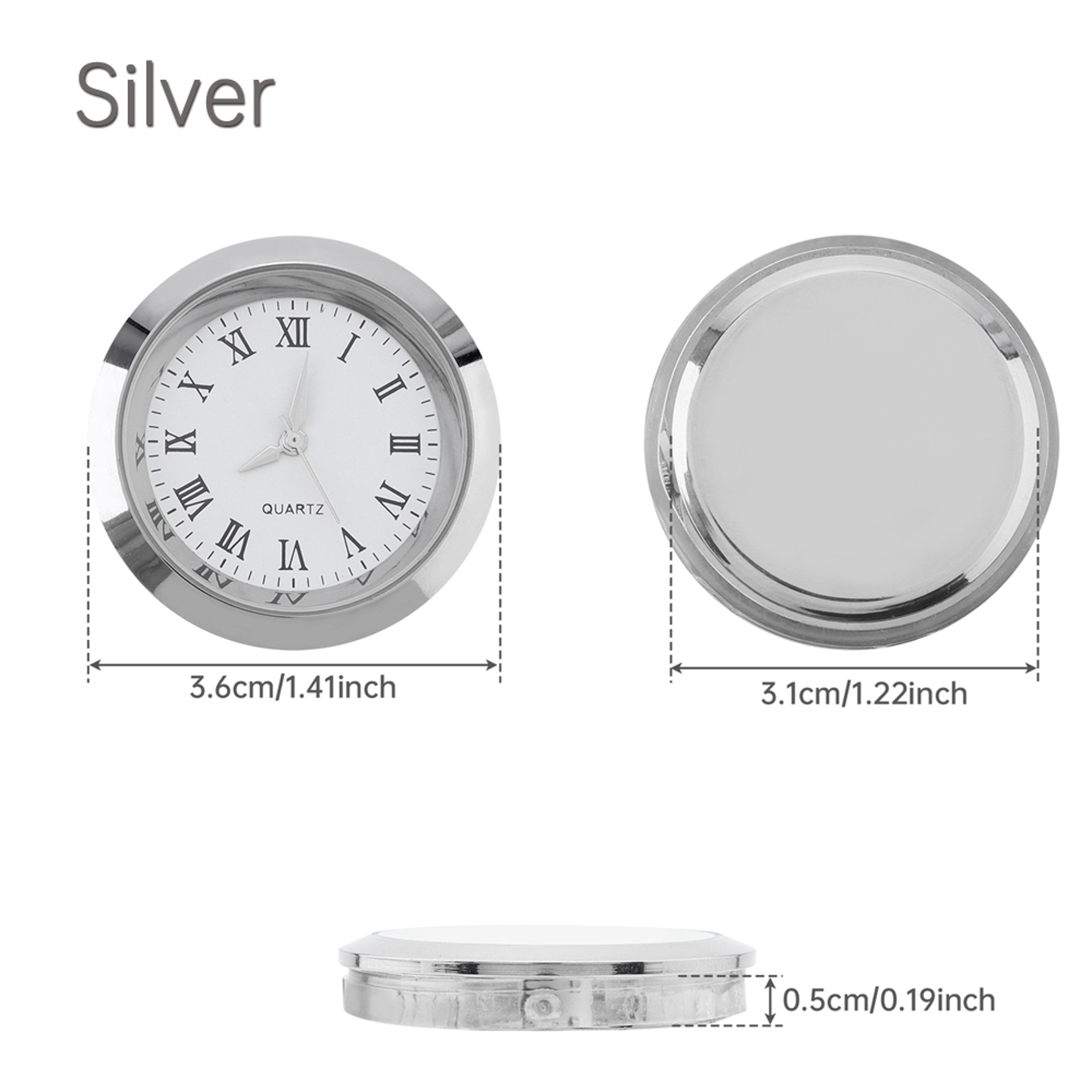 Mini Clock Insert Quartz Clock With Roman Numerals For DIY Crafts  Clock Repairs 8