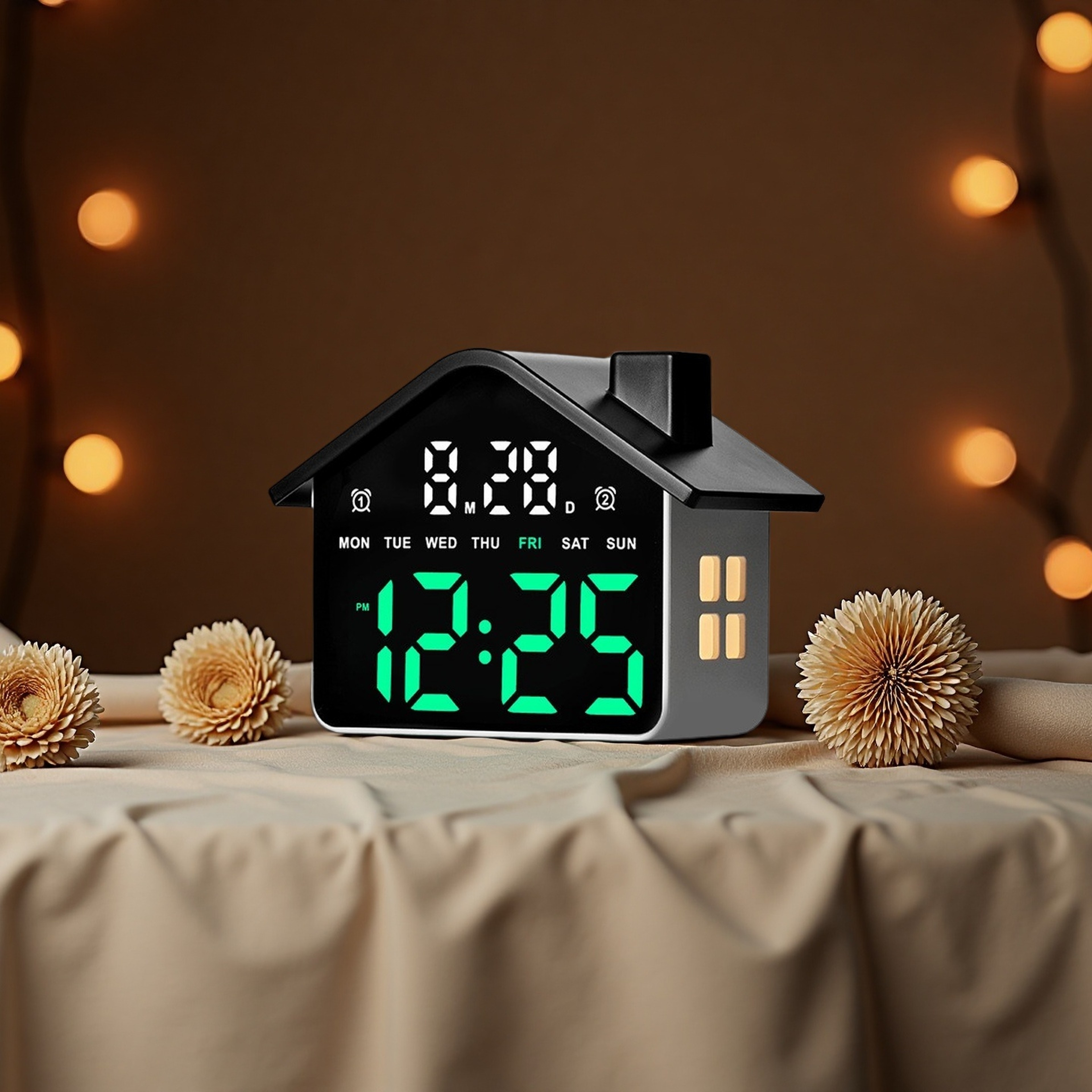 Smart LED Alarm Clock with Voice Control, Night Light, Date Display & Adjustable Brightness – view 2