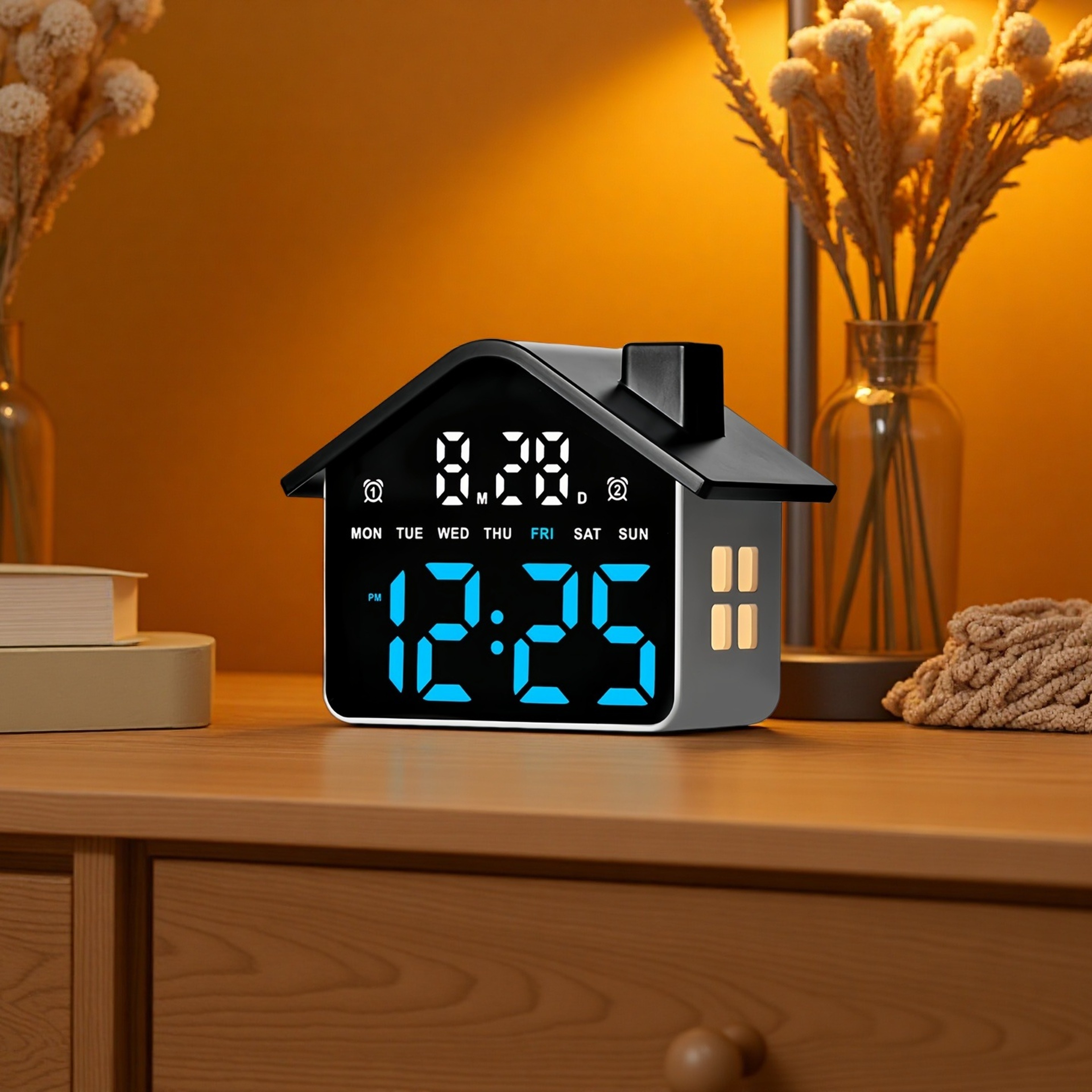 Smart LED Alarm Clock with Voice Control, Night Light, Date Display & Adjustable Brightness – view 3