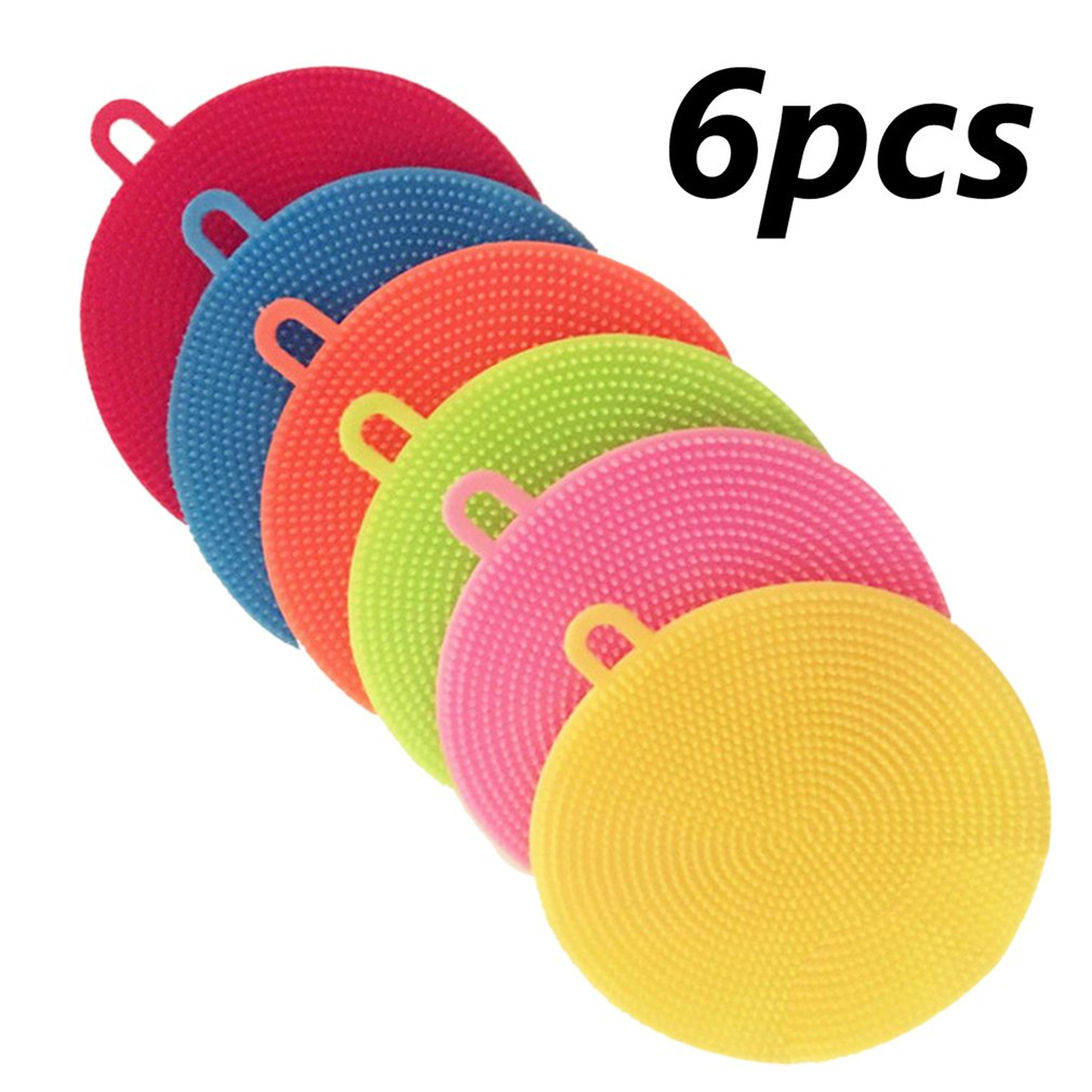 Silicone Dish Scrubber Set Reusable Non Scratch Kitchen Cleaning Sponge Brushes – view 1