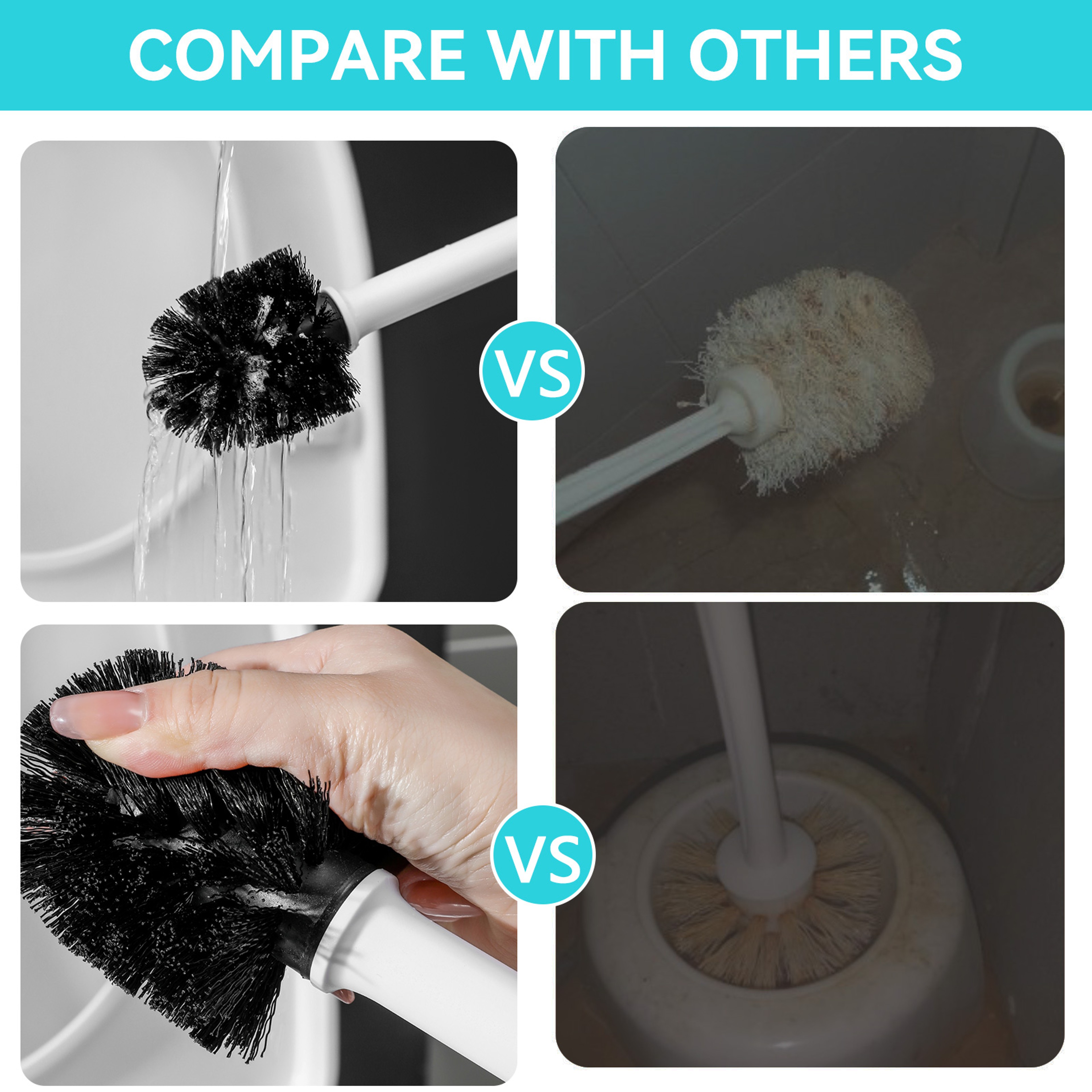 Long Handle Toilet Brush with Soft Nylon Bristles for Deep Toilet Gap & Bathroom Cleaning – view 5