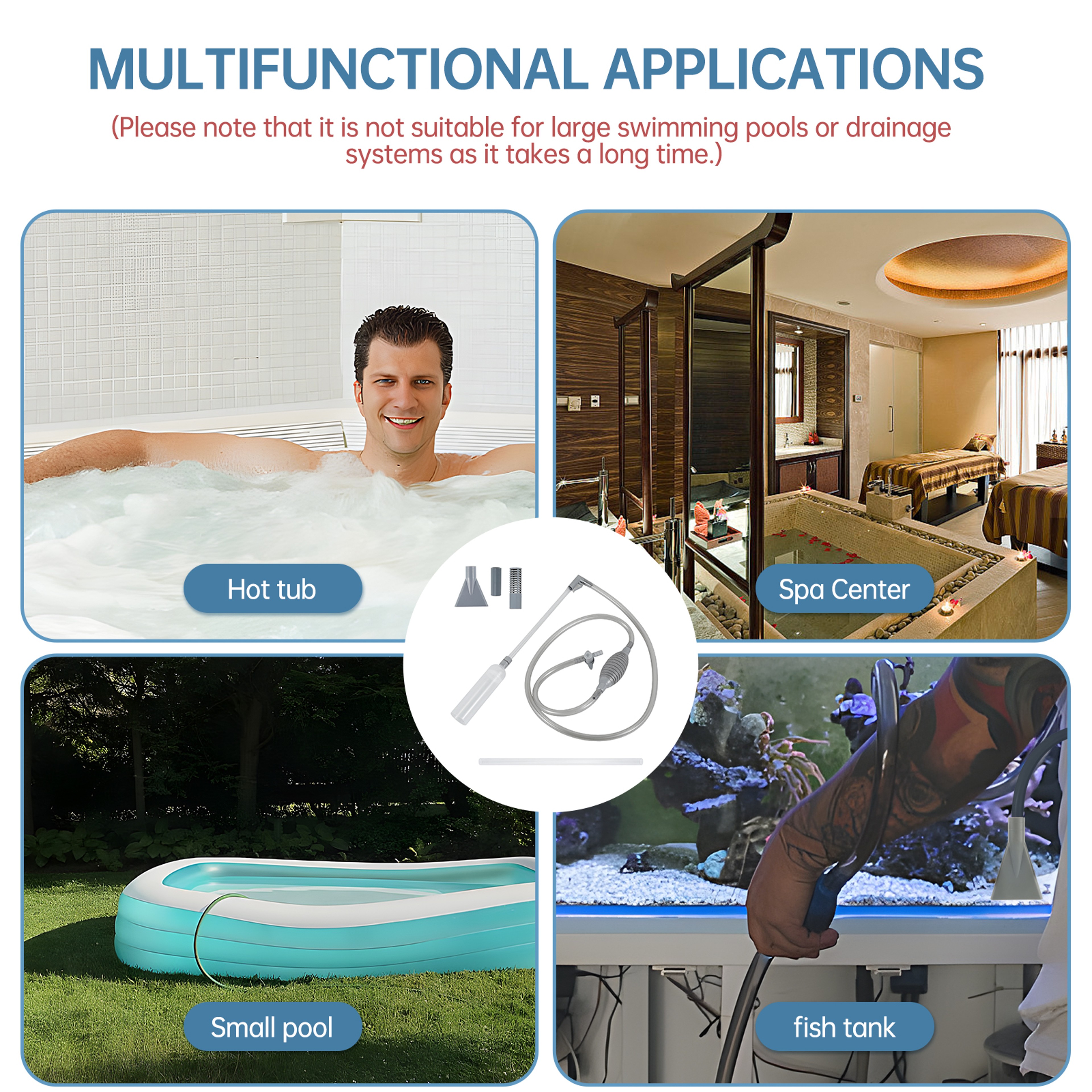 Pool Vacuum Cleaner with Strong Suction Manual Hot Tub & Spa Vacuum Cleaner – view 5