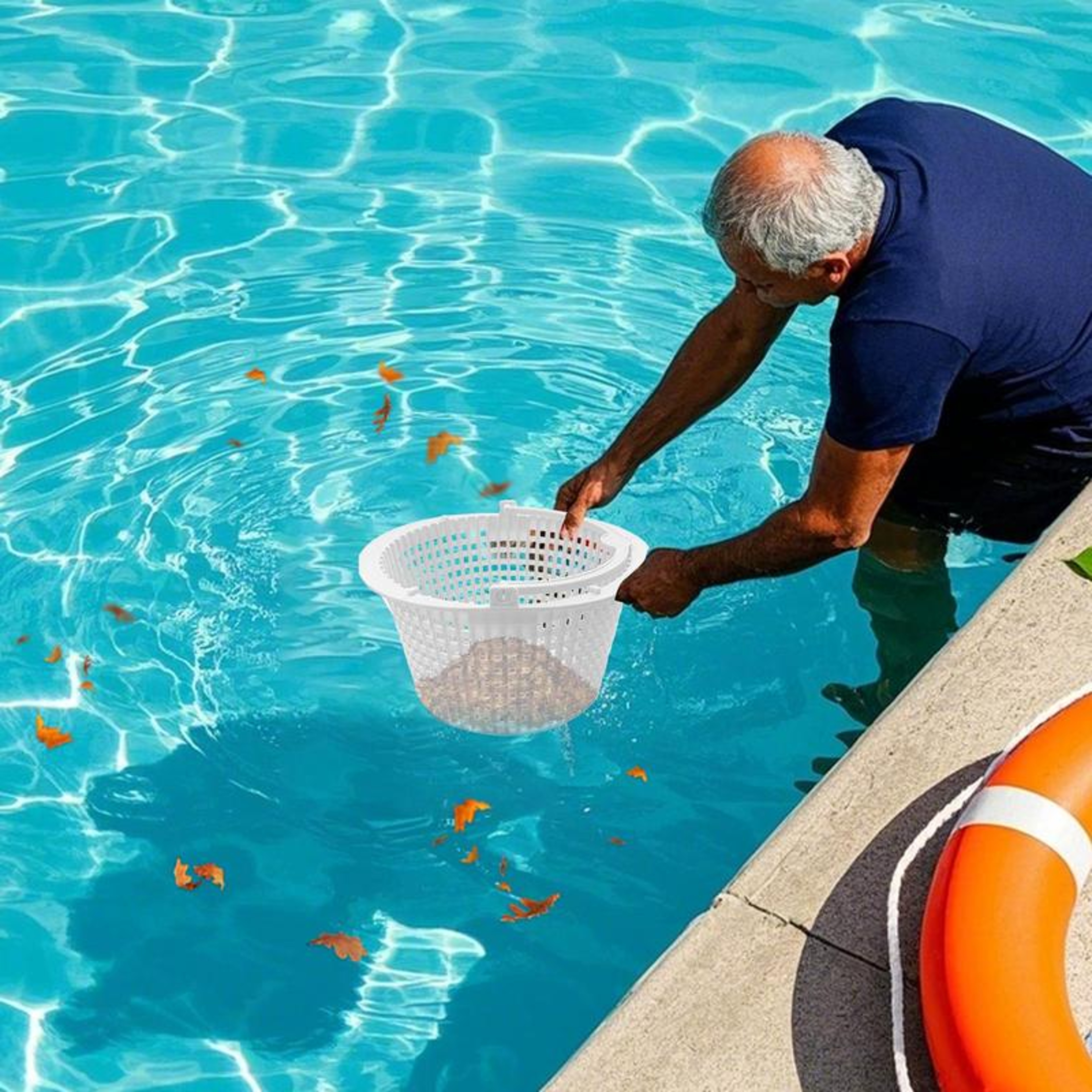 Pool Skimmer Basket Replacement with Handle for Above Ground Pools – view 2