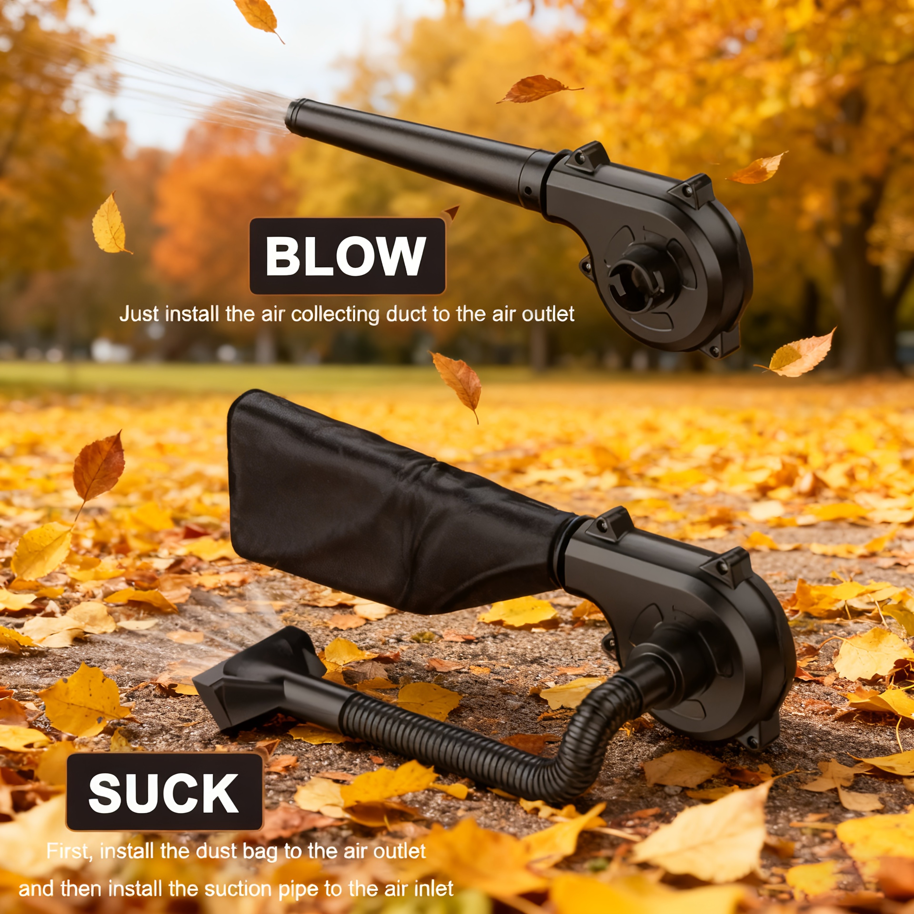 Cordless Leaf Blower Angle Grinder Attachment Handheld Air Blower for Garden & Workshop Cleaning – view 3