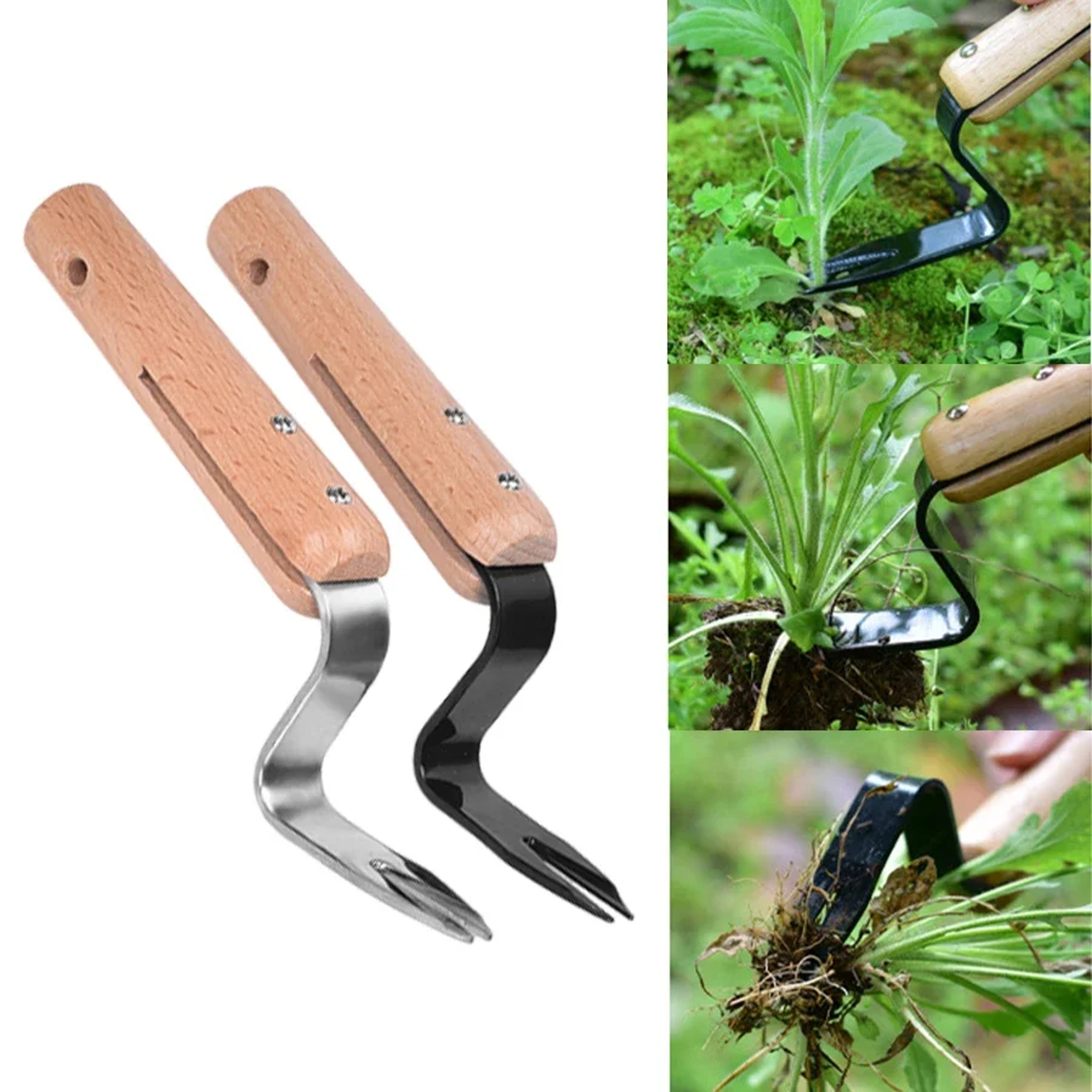 Heavy Duty Weed Removal Tool & Dandelion Puller Hand Weeder for Garden and Lawn Care – view 1