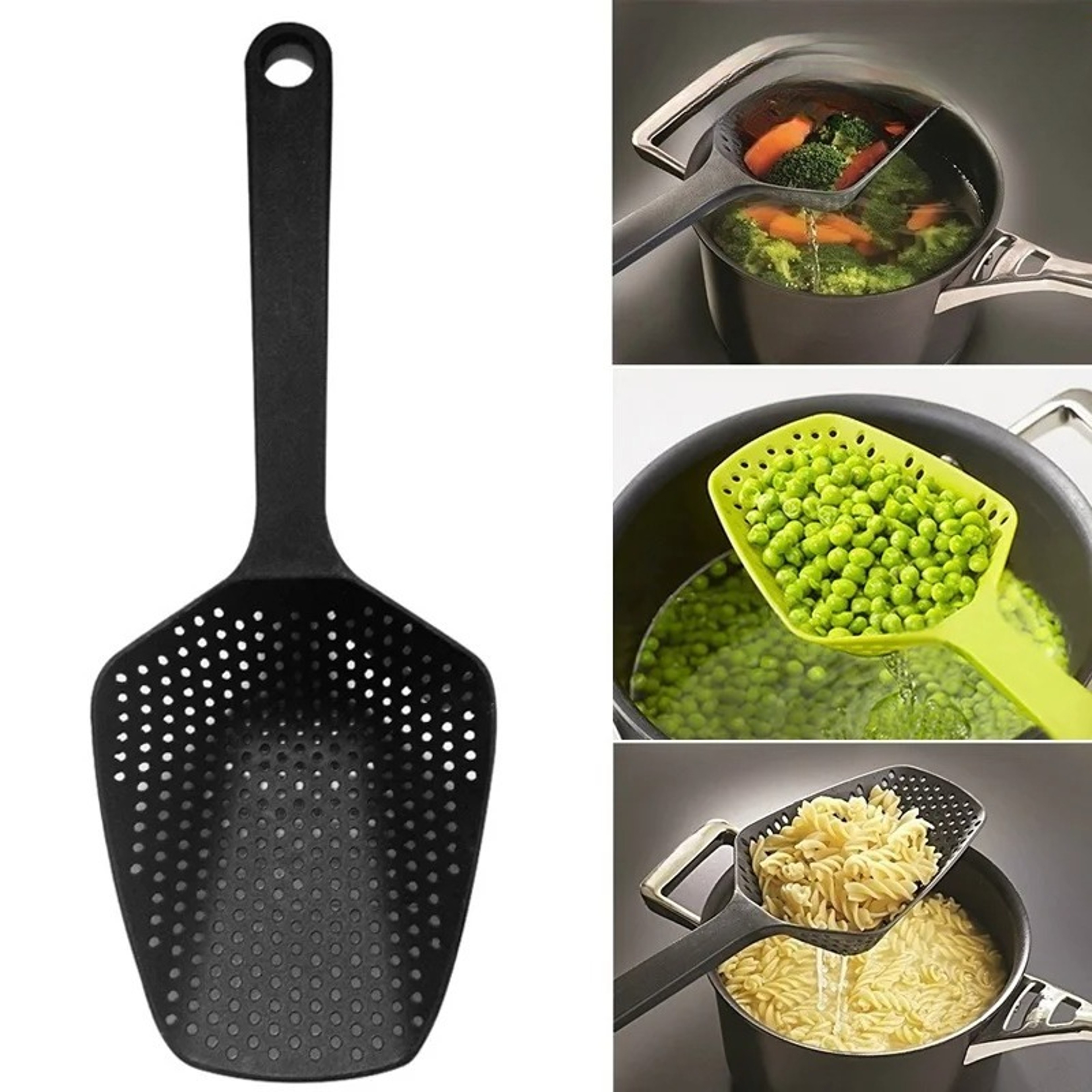 Multi Purpose Draining Scoop Kitchen Strainer Scoop For Fast Food Draining  Serving 0