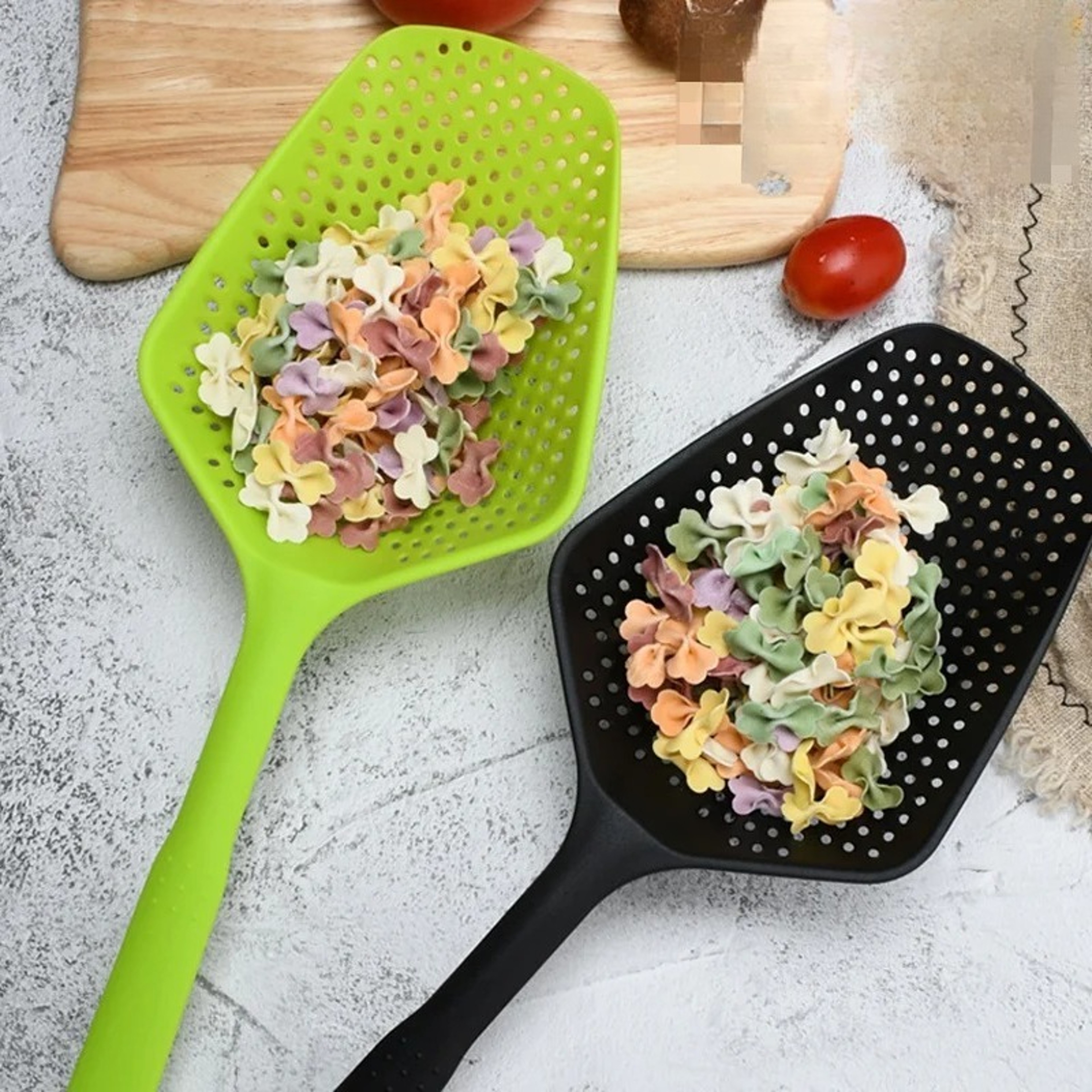 Multi Purpose Draining Scoop Kitchen Strainer Scoop For Fast Food Draining  Serving 4