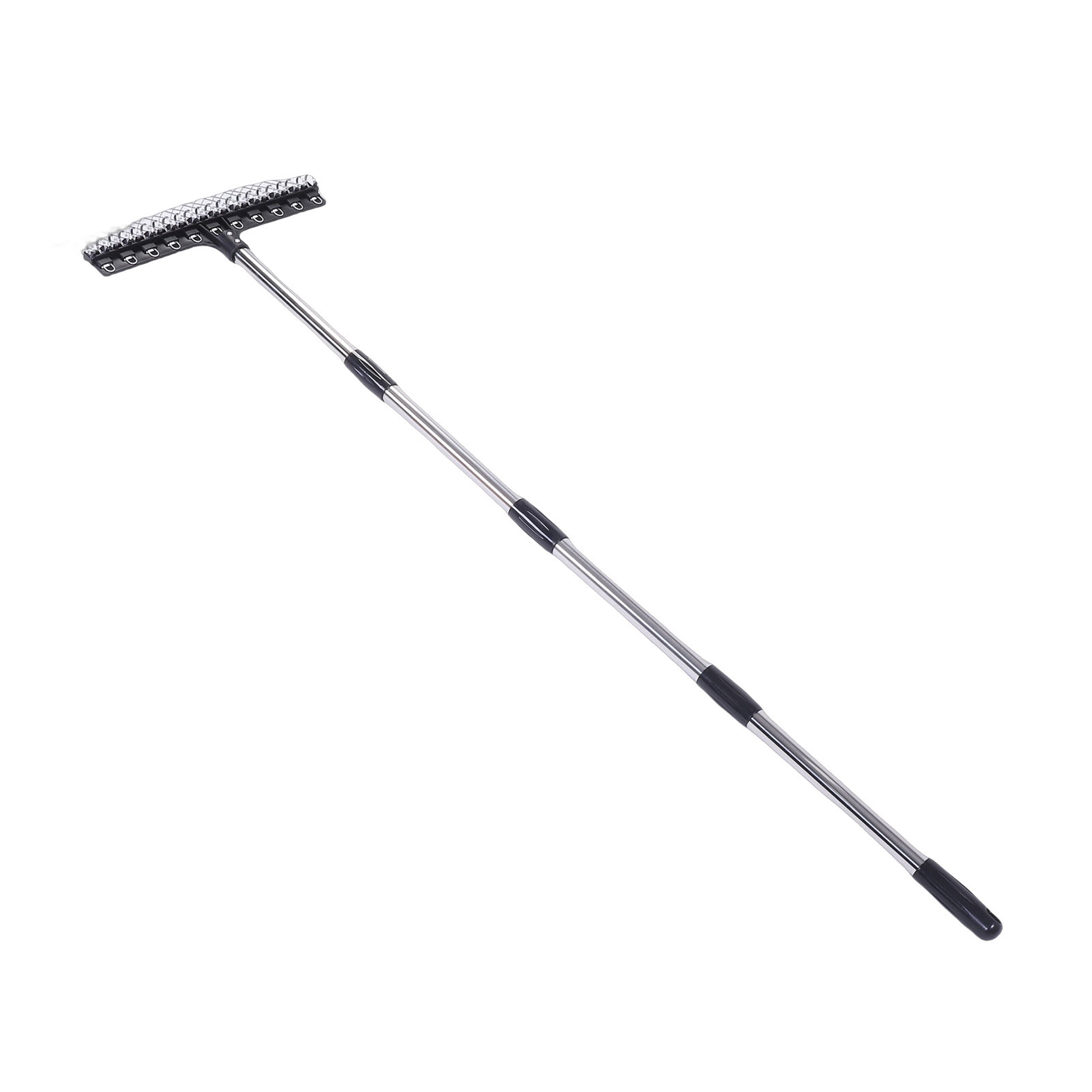 Tine Leaf Rake with ft Handle Heavy Duty Garden Rake for Leaves, Mulch & Thatch – view 3