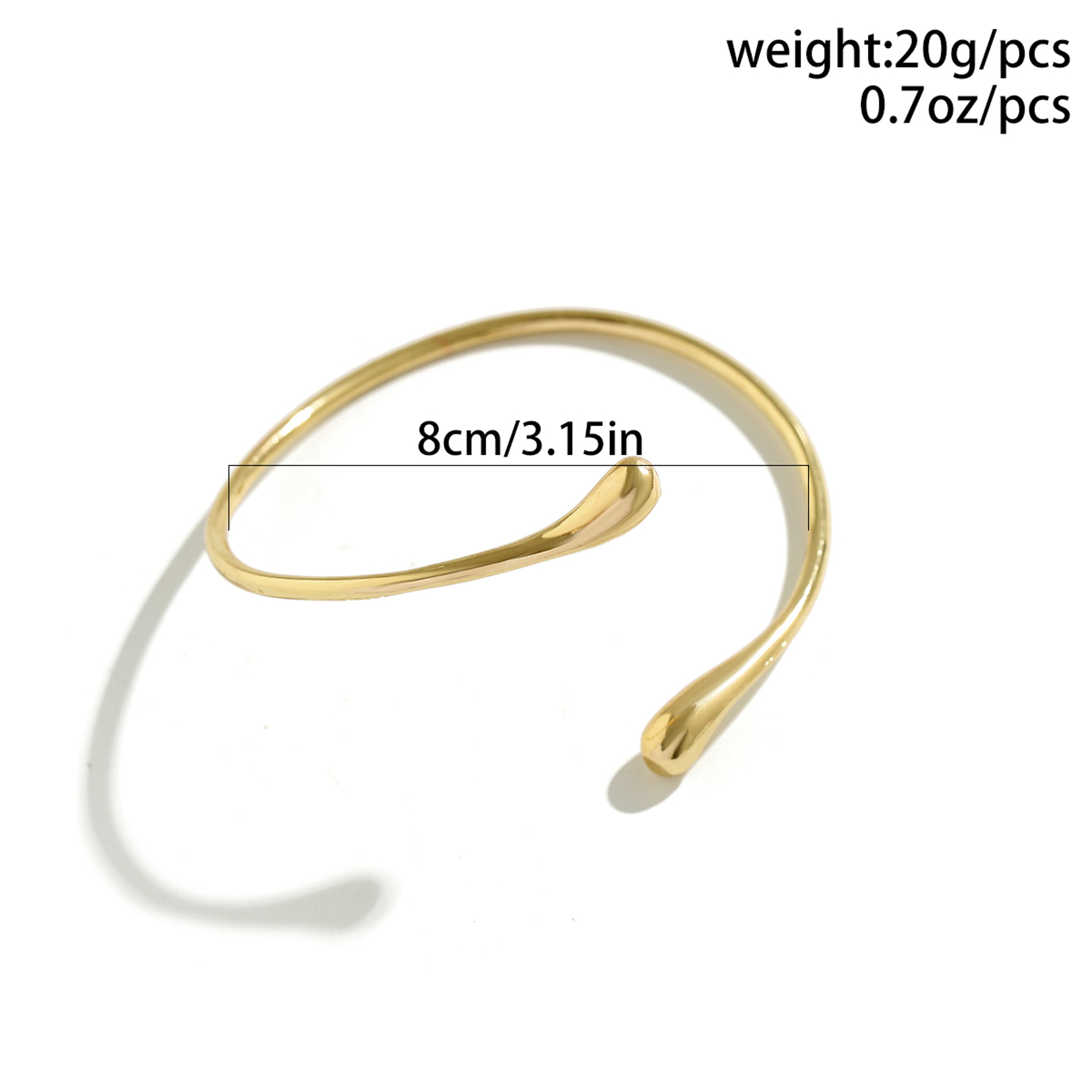 Bohemian Water Drop Upper Arm Bracelet Adjustable Open Cuff Women's Arm Jewelry – view 5